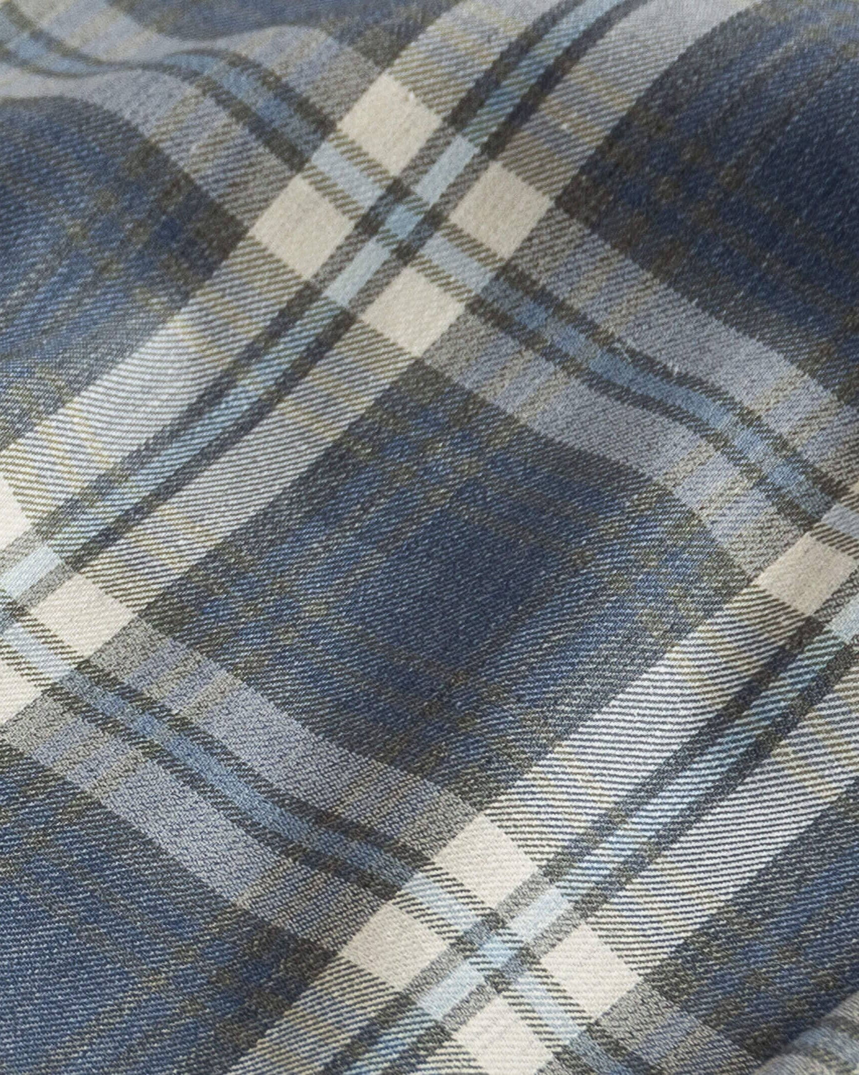 The Smoky Blue Osmond Stretch Plaid Casual Shirt Casual Shirt- Ledbury