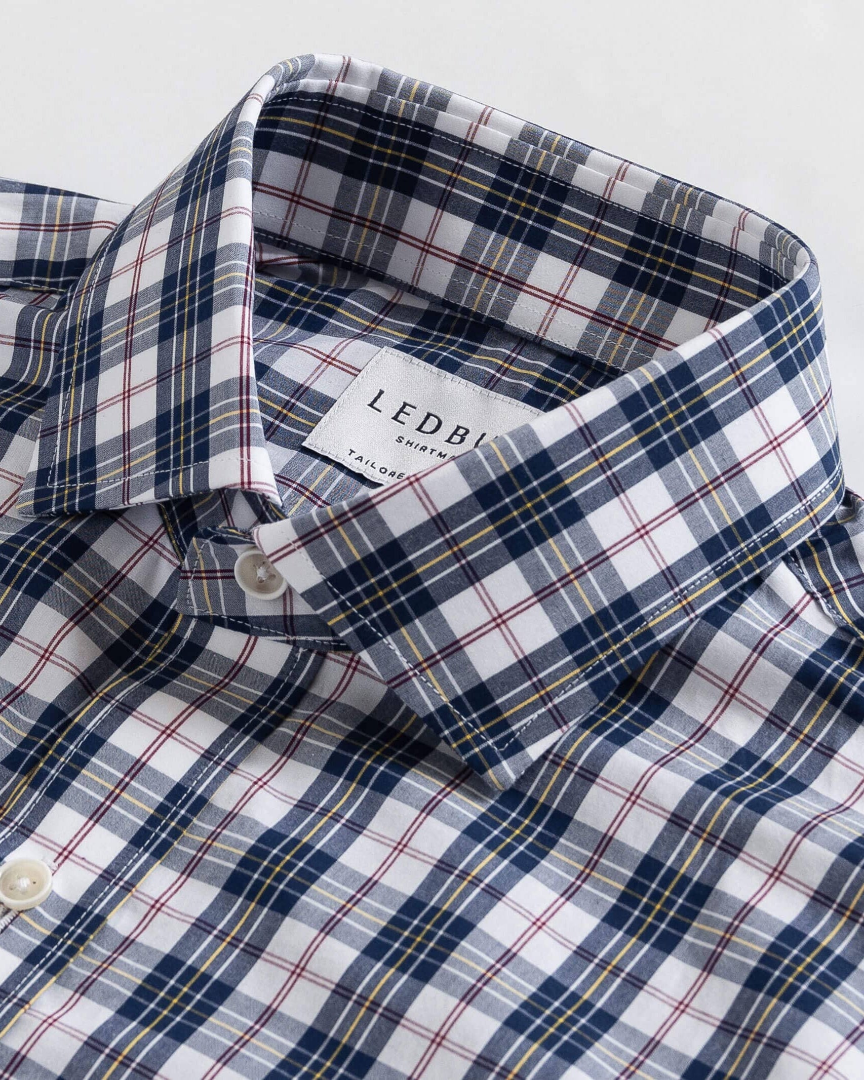 The Navy Bennet Plaid Casual Shirt Casual Shirt- Ledbury