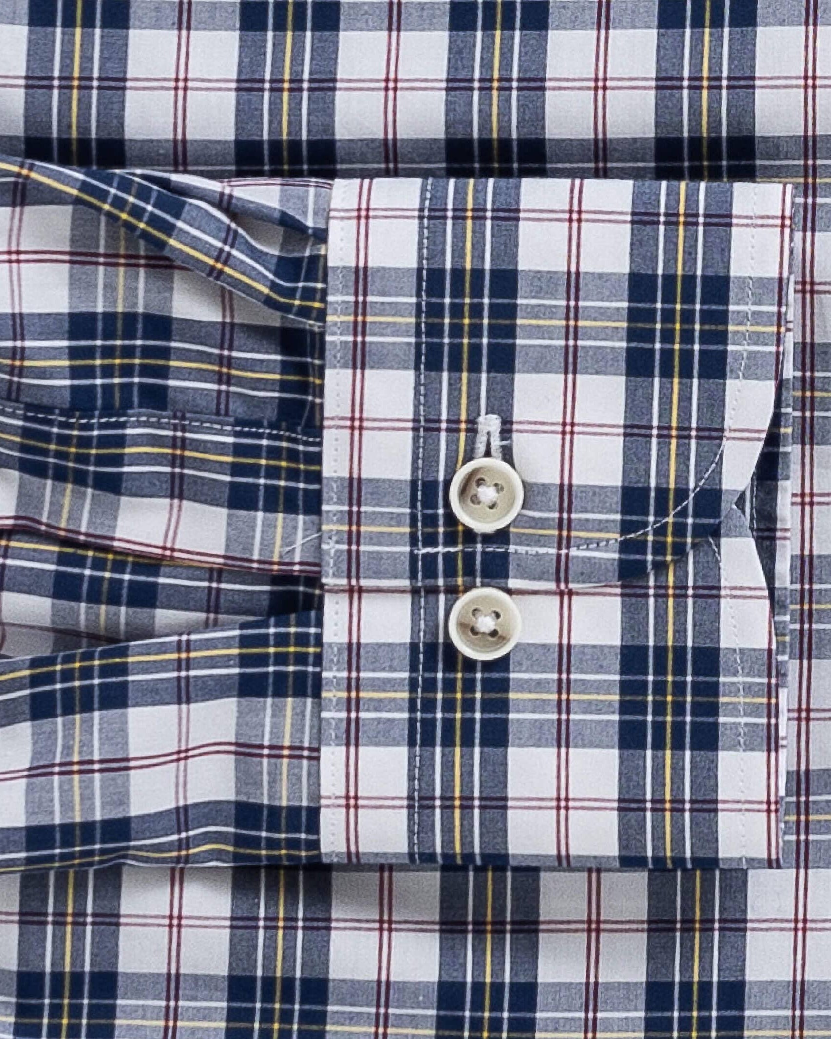The Navy Bennet Plaid Casual Shirt Casual Shirt- Ledbury
