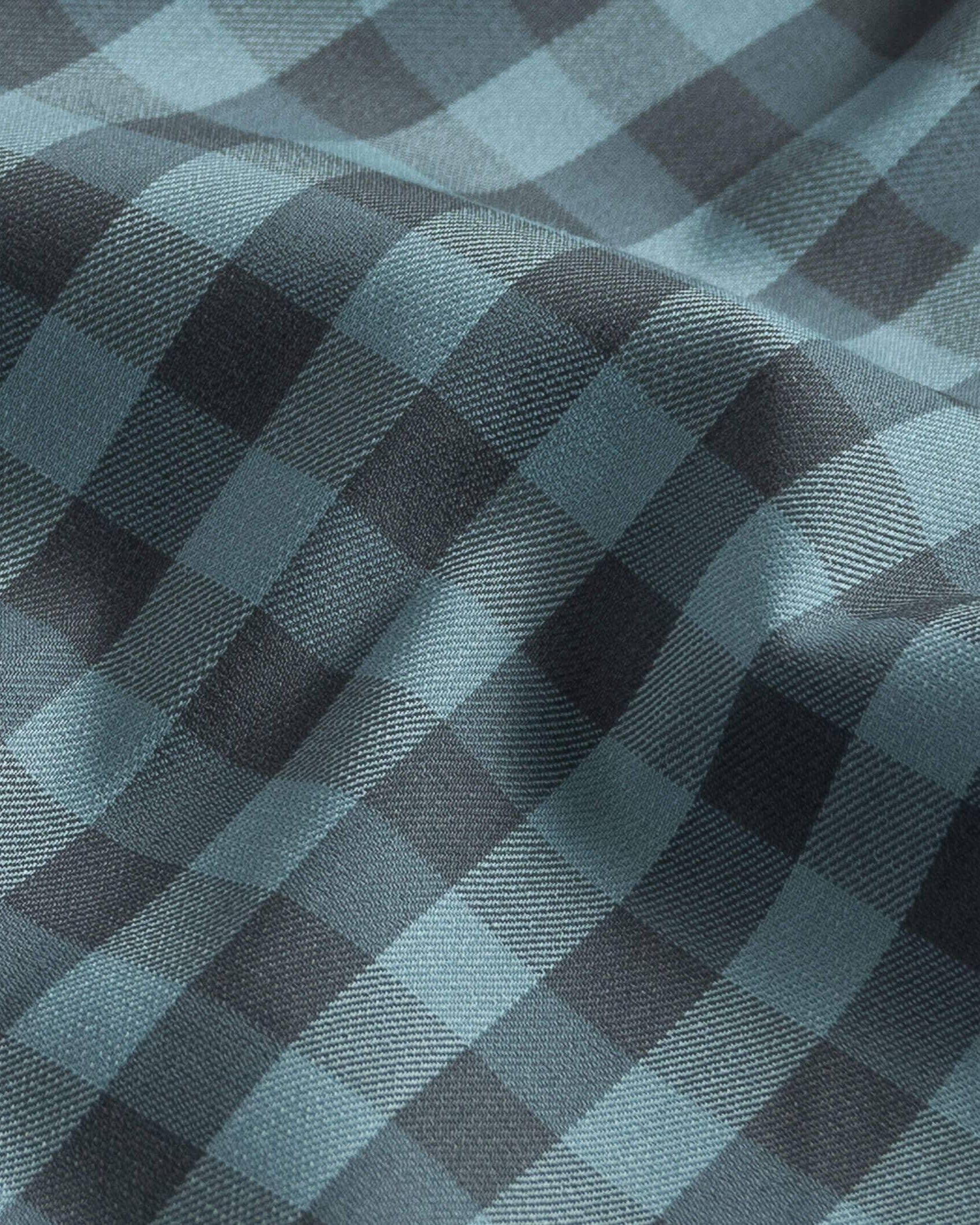 The Sea Green Chelsen Stretch Gingham Dress Shirt Dress Shirt- Ledbury