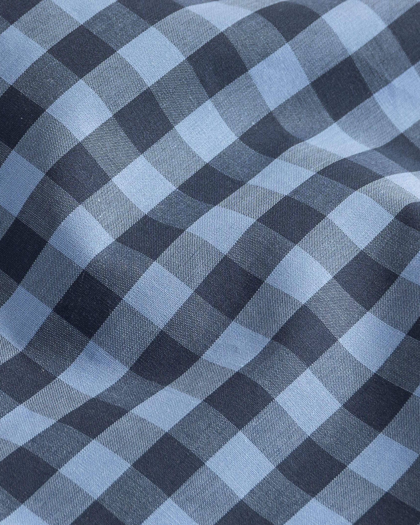 The Surf Blue Hayes Gingham Dress Shirt Dress Shirt- Ledbury