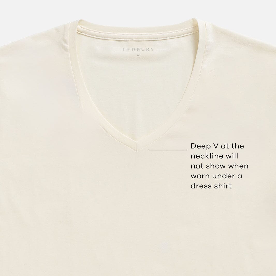 The Ecru V Neck Undershirt Custom Undershirt- Ledbury