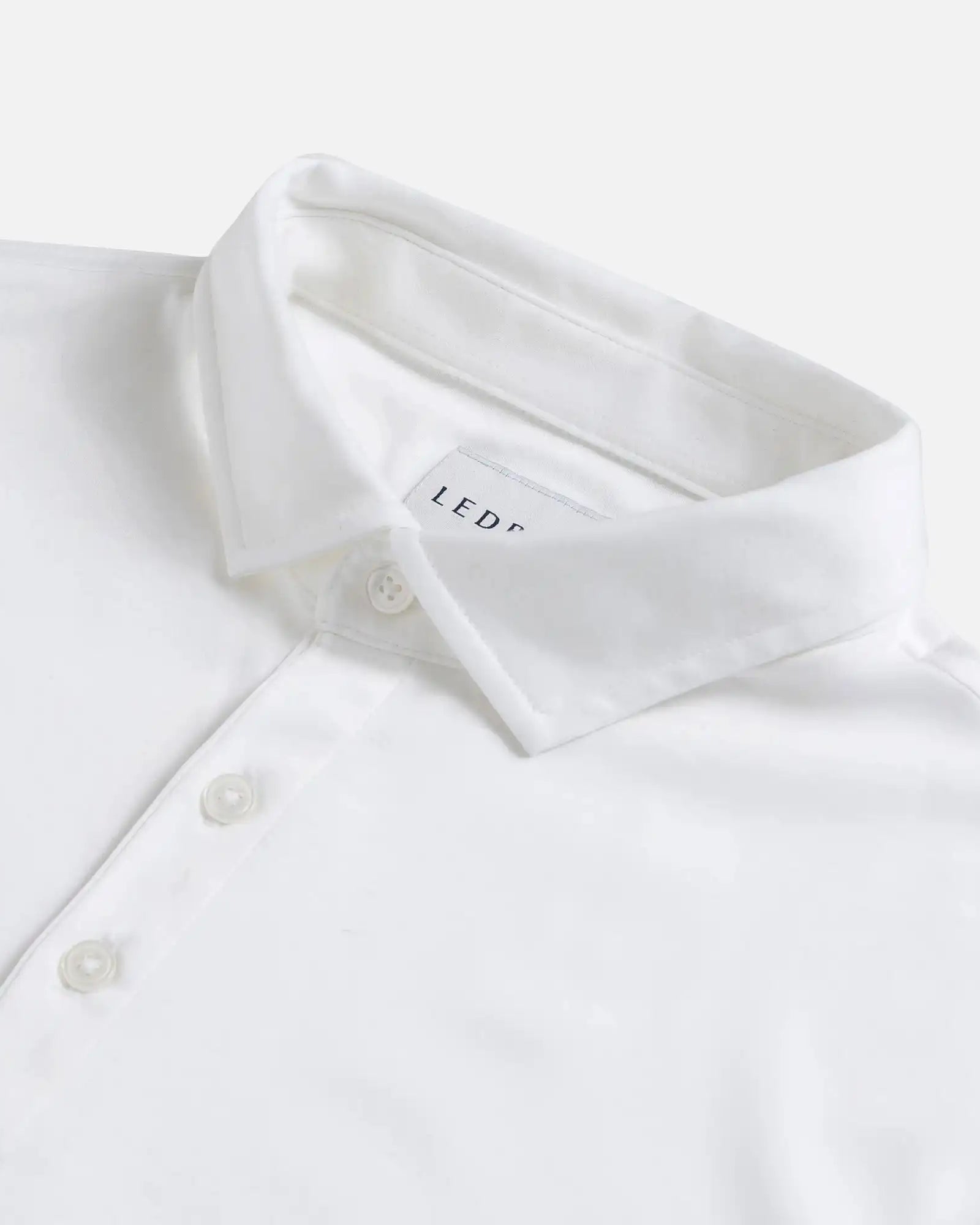 The White Collins Knit Polo Custom Polo Custom Polo- Ledbury