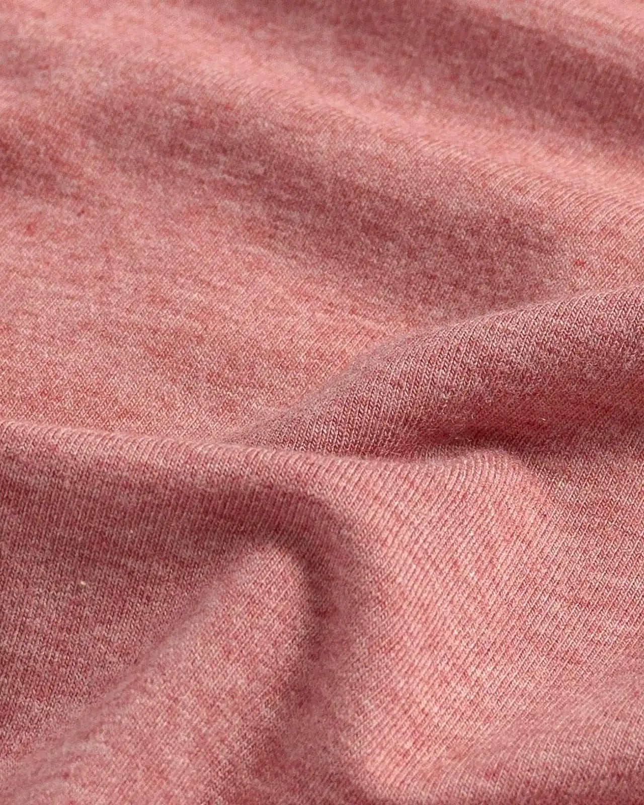 Fabric detail of the Ledbury Freeman Knit Custom Polo — cotton-modal jersey knit in Washed Red