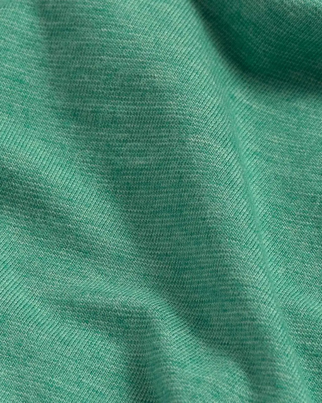Cotton-modal fabric detail of Ledbury Freeman Sport Quarter Zip in Parakeet Green