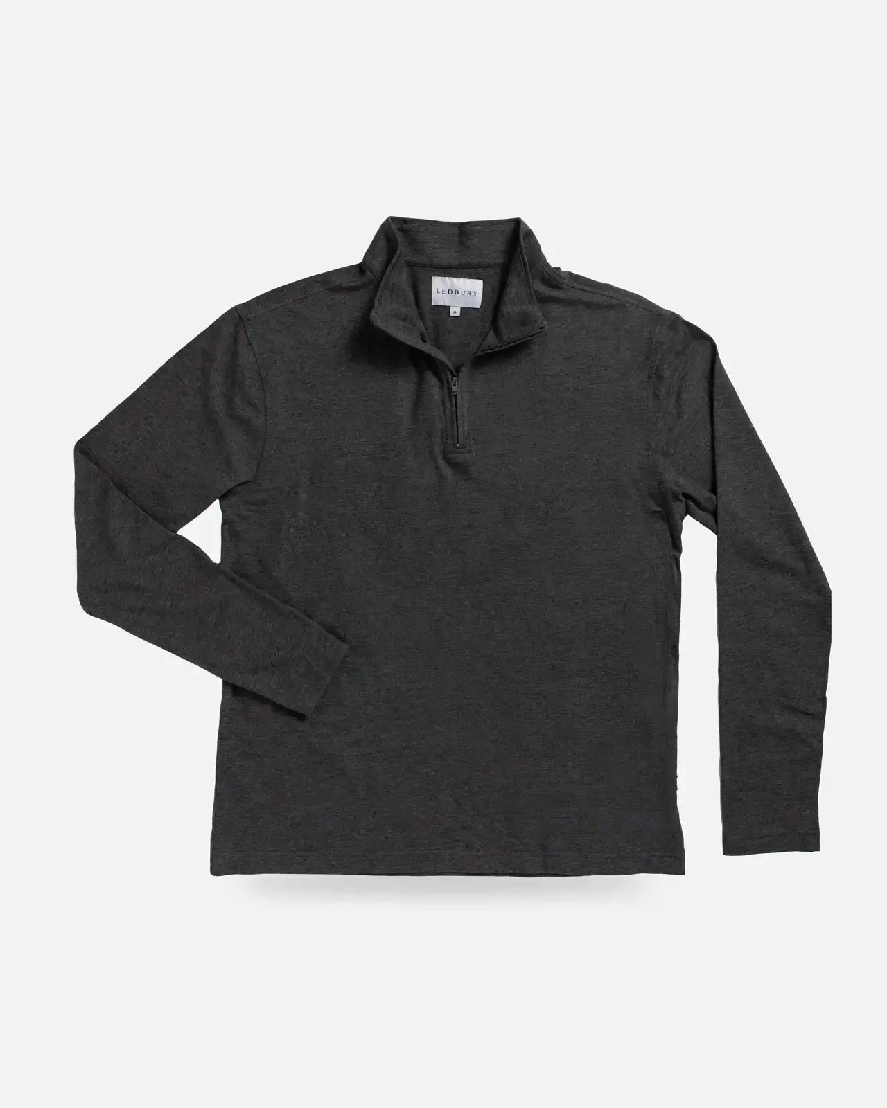 Ledbury Freeman Sport Quarter Zip in Charcoal Grey, flat lay