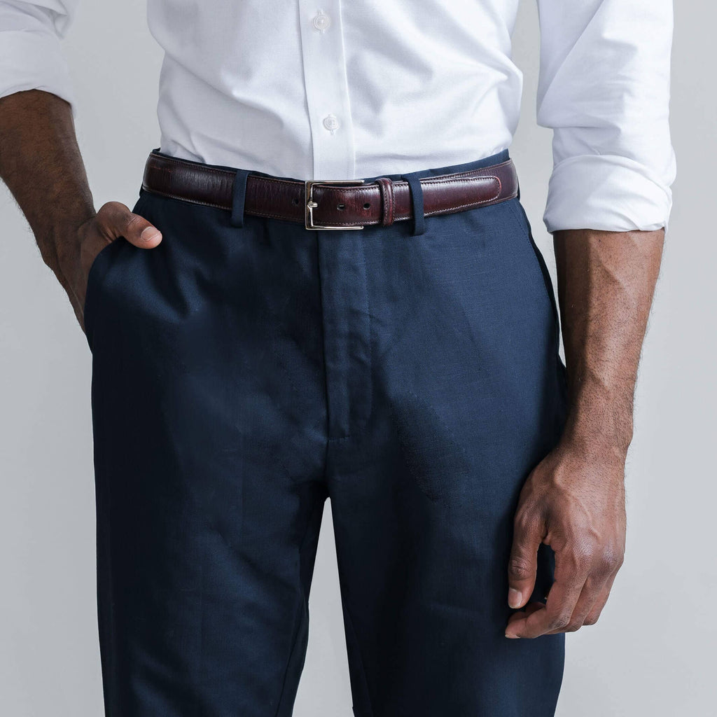 The Navy Cotton Linen Richmond Chino Custom Pant Custom Pant- Ledbury