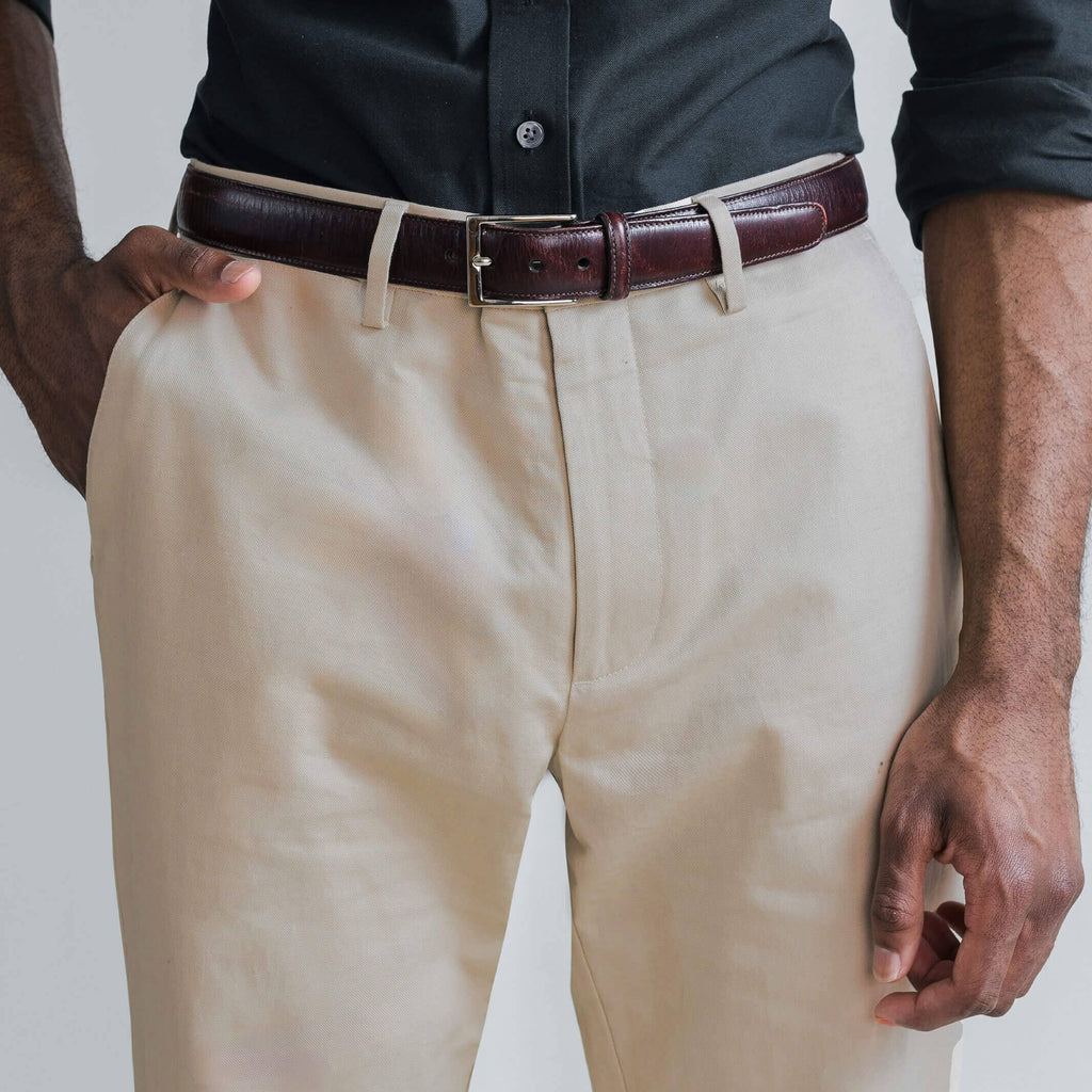 The Khaki Cotton Linen Richmond Chino Custom Pant Custom Pant- Ledbury