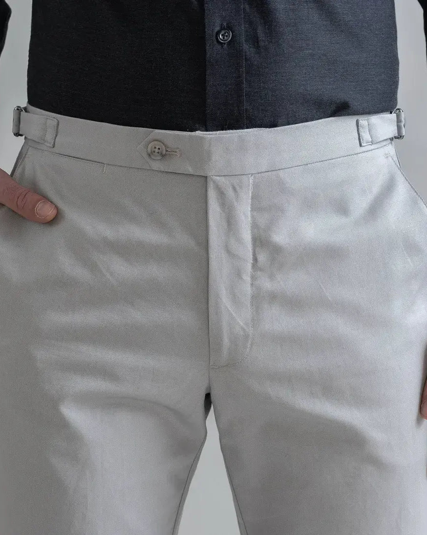 The Light Grey All Season Richmond Dress Chino with Side Tabs Custom Pant Custom Pant- Ledbury