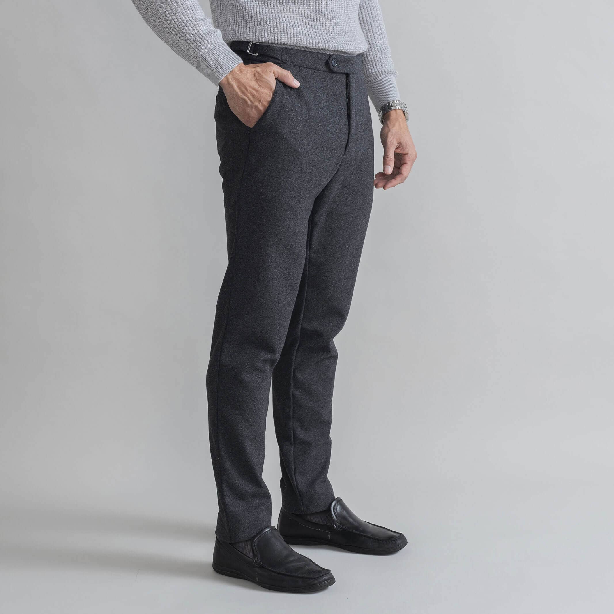 The Charcoal Wool Richmond Dress Chino Custom Pant Custom Pant- Ledbury