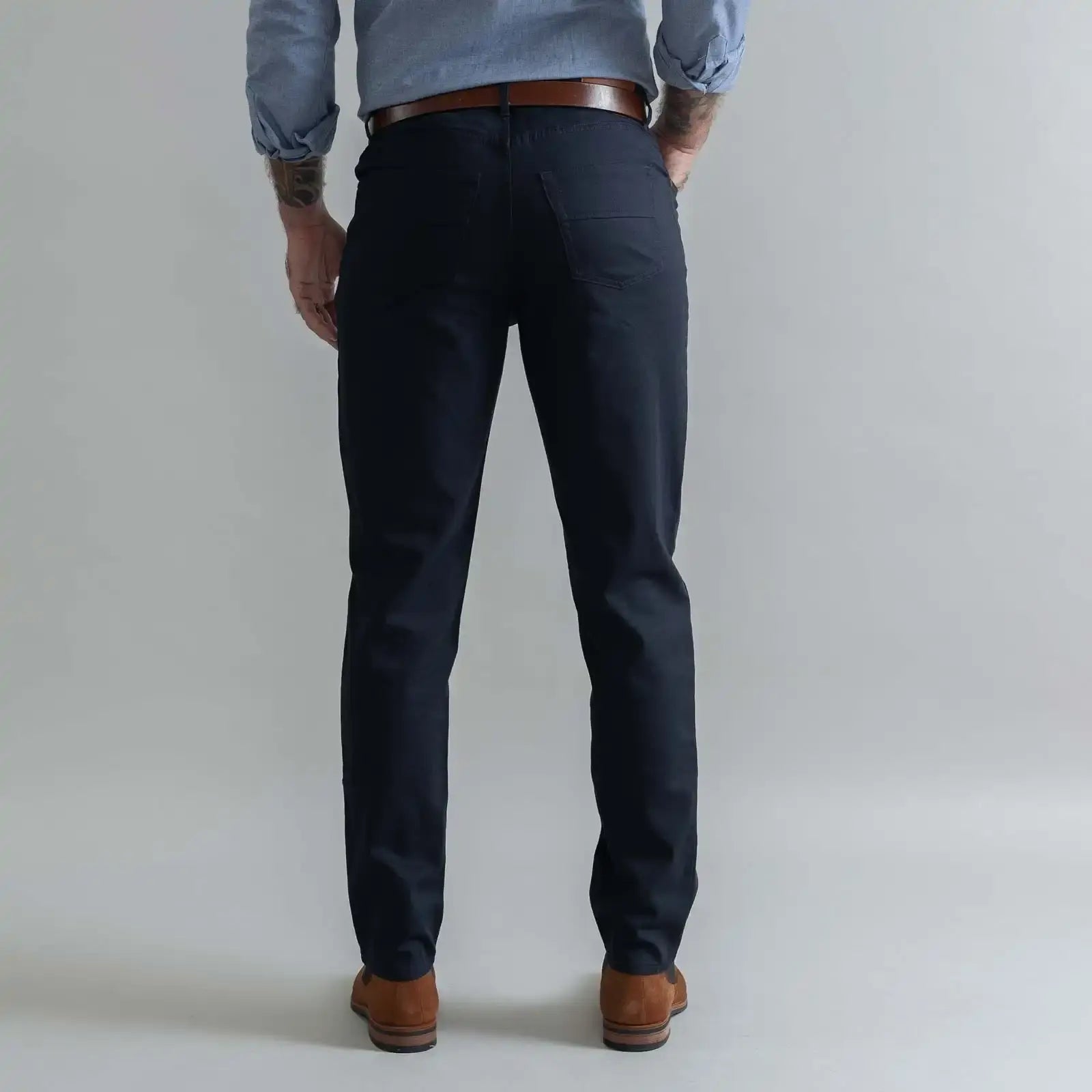 The Navy Stretch Canvas Franklin 5 Pocket Custom Pant Custom Pant- Ledbury