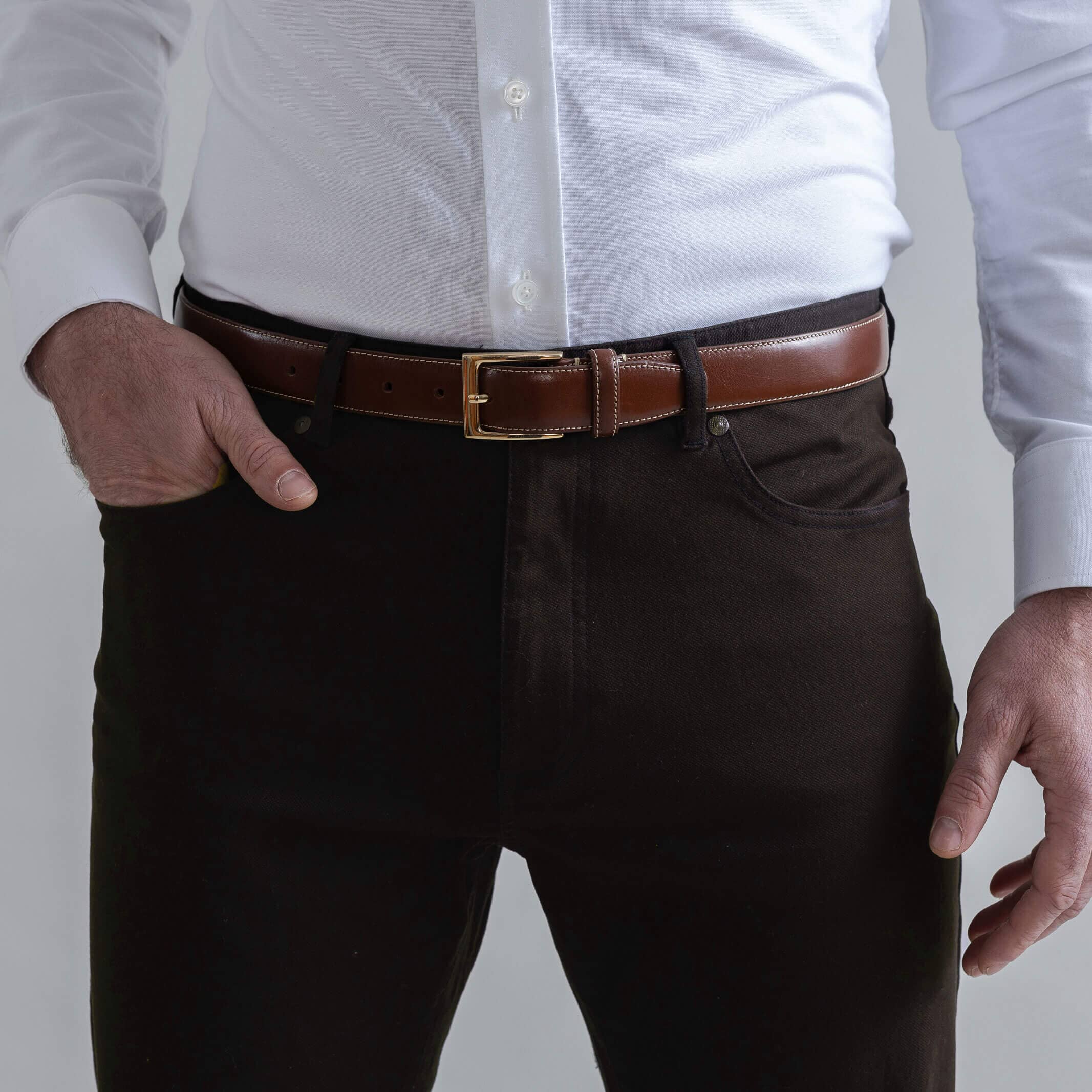 The Brown Stretch Canvas Franklin 5 Pocket Custom Pant Custom Pant- Ledbury