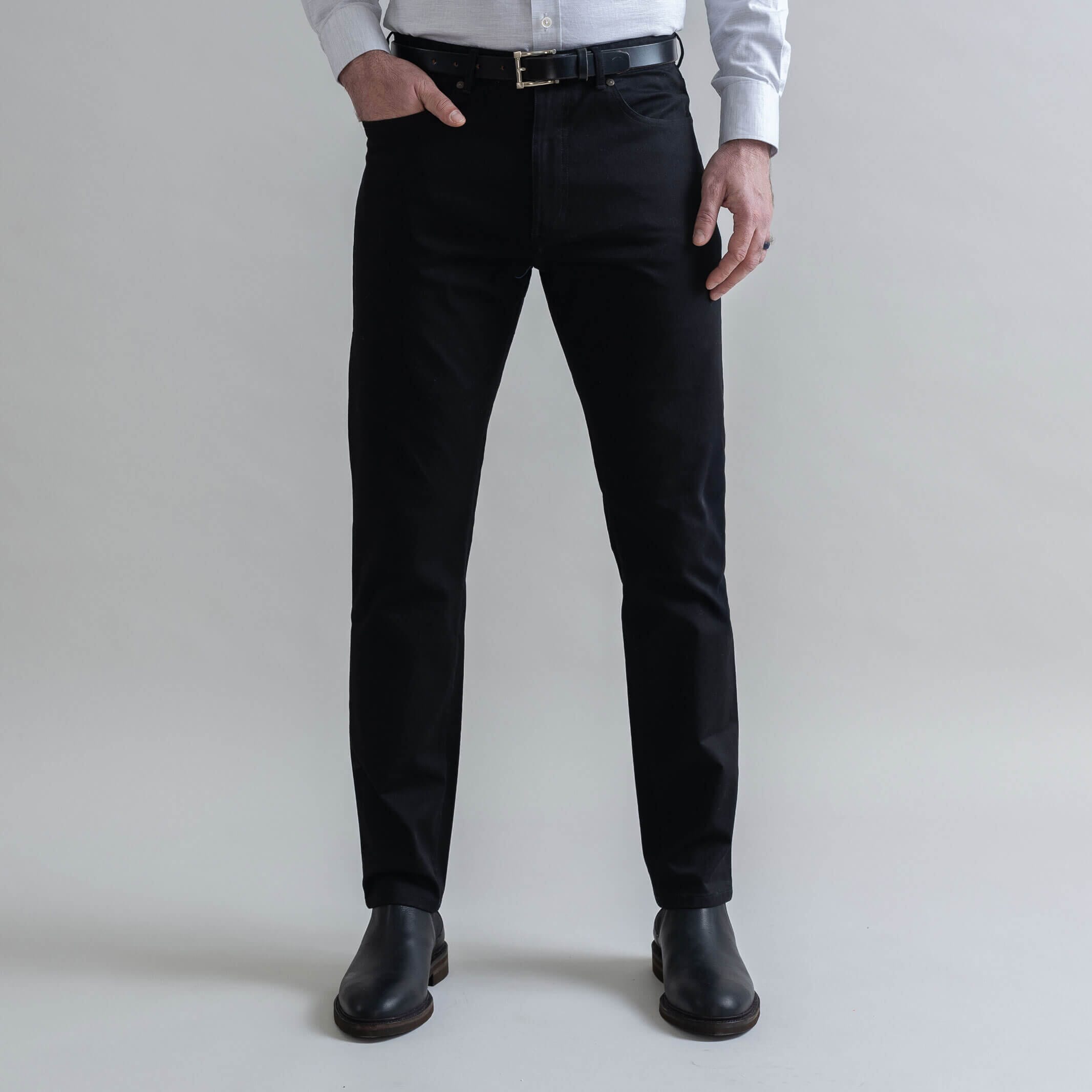 The Black Stretch Canvas Franklin 5 Pocket Custom Pant Custom Pant- Ledbury