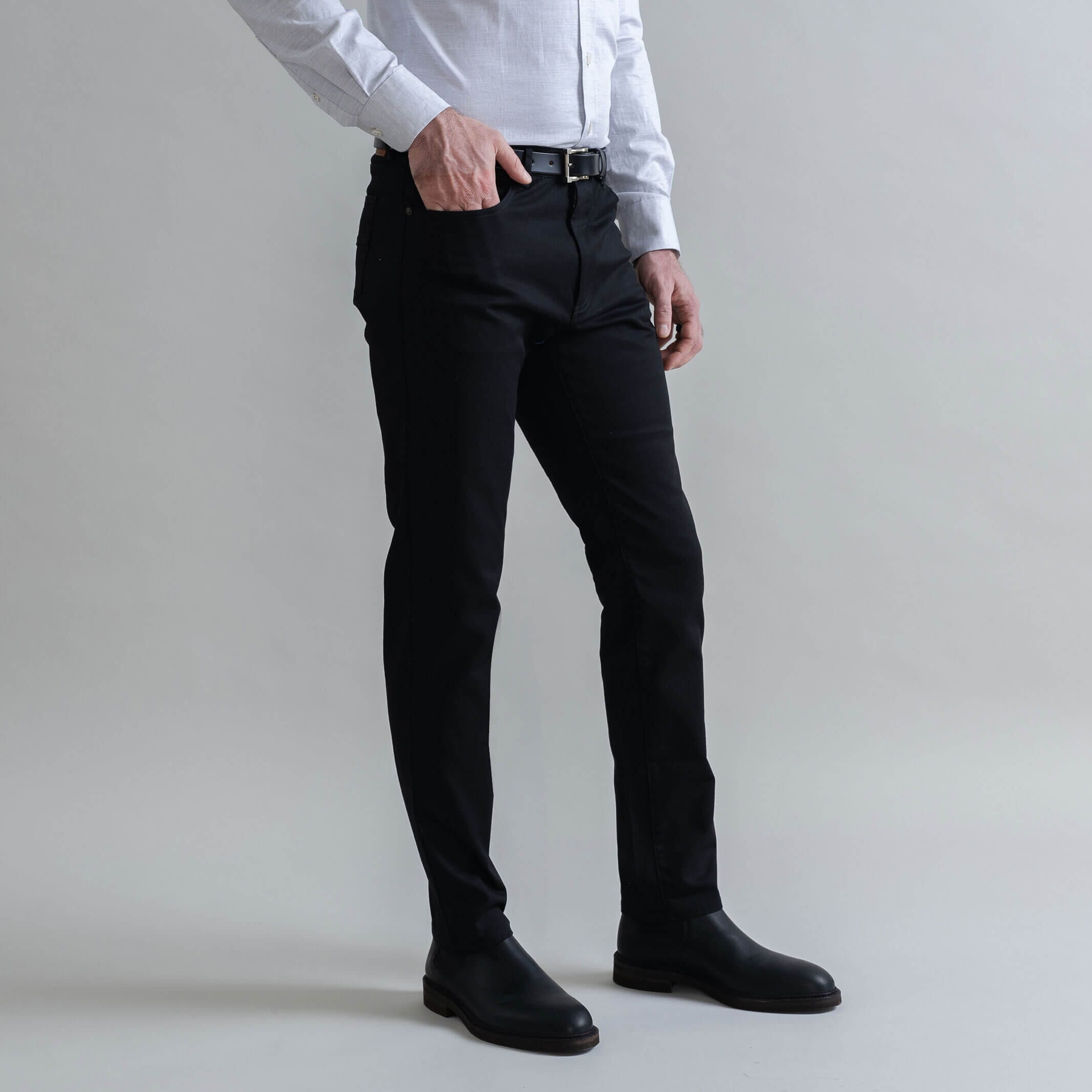 The Black Stretch Canvas Franklin 5 Pocket Custom Pant Custom Pant- Ledbury