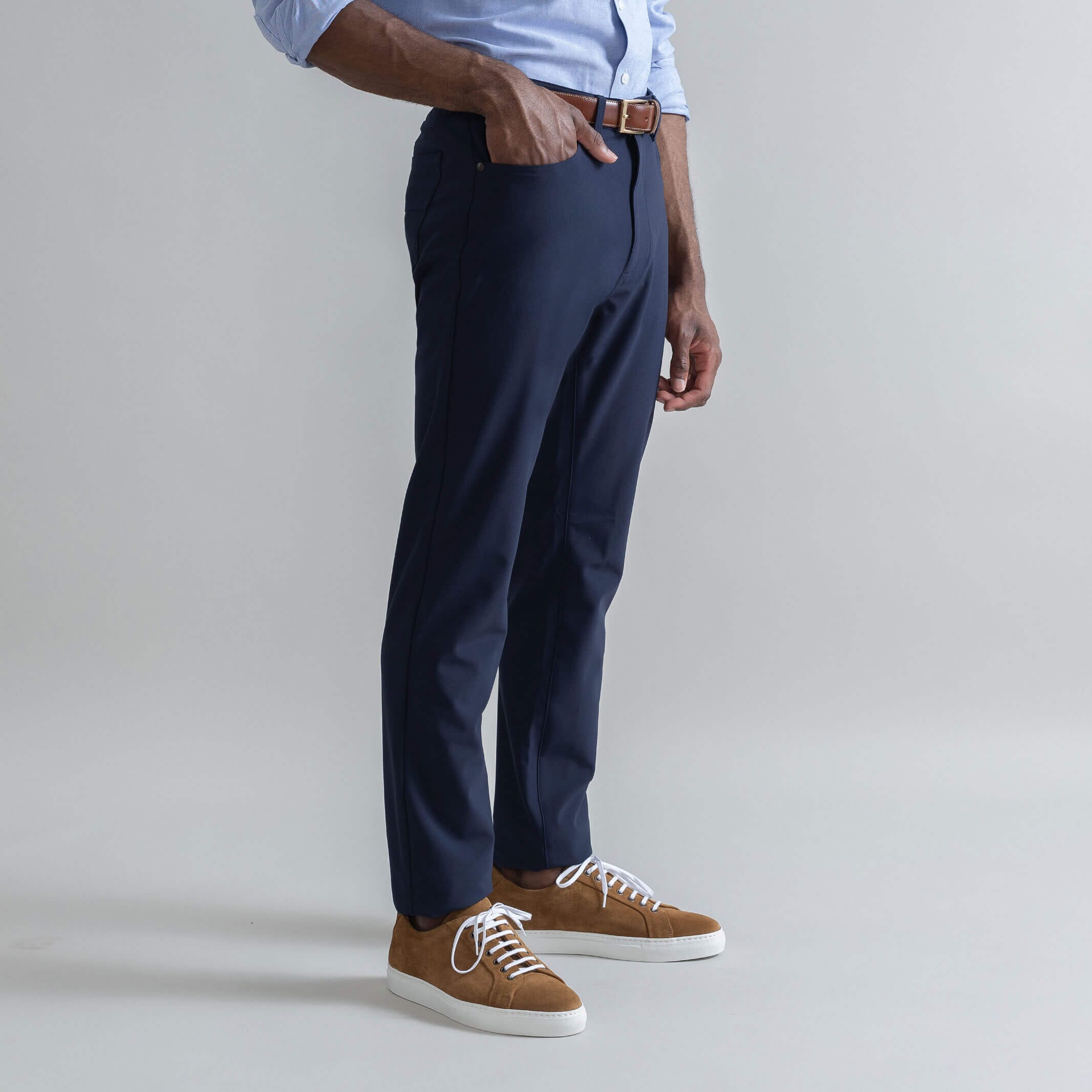 The Navy Performance Stretch Franklin 5 Pocket Custom Pant Custom Pant- Ledbury
