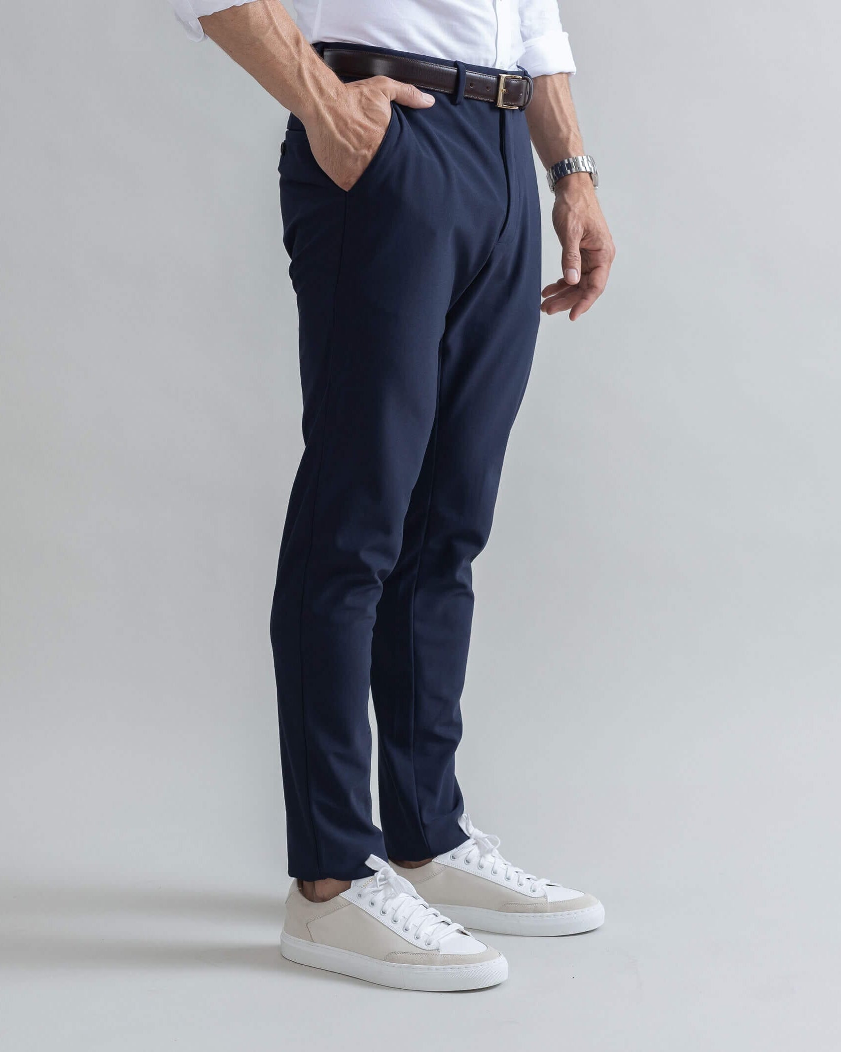 The Navy Performance Stretch Richmond Chino Custom Pant Custom Pant- Ledbury