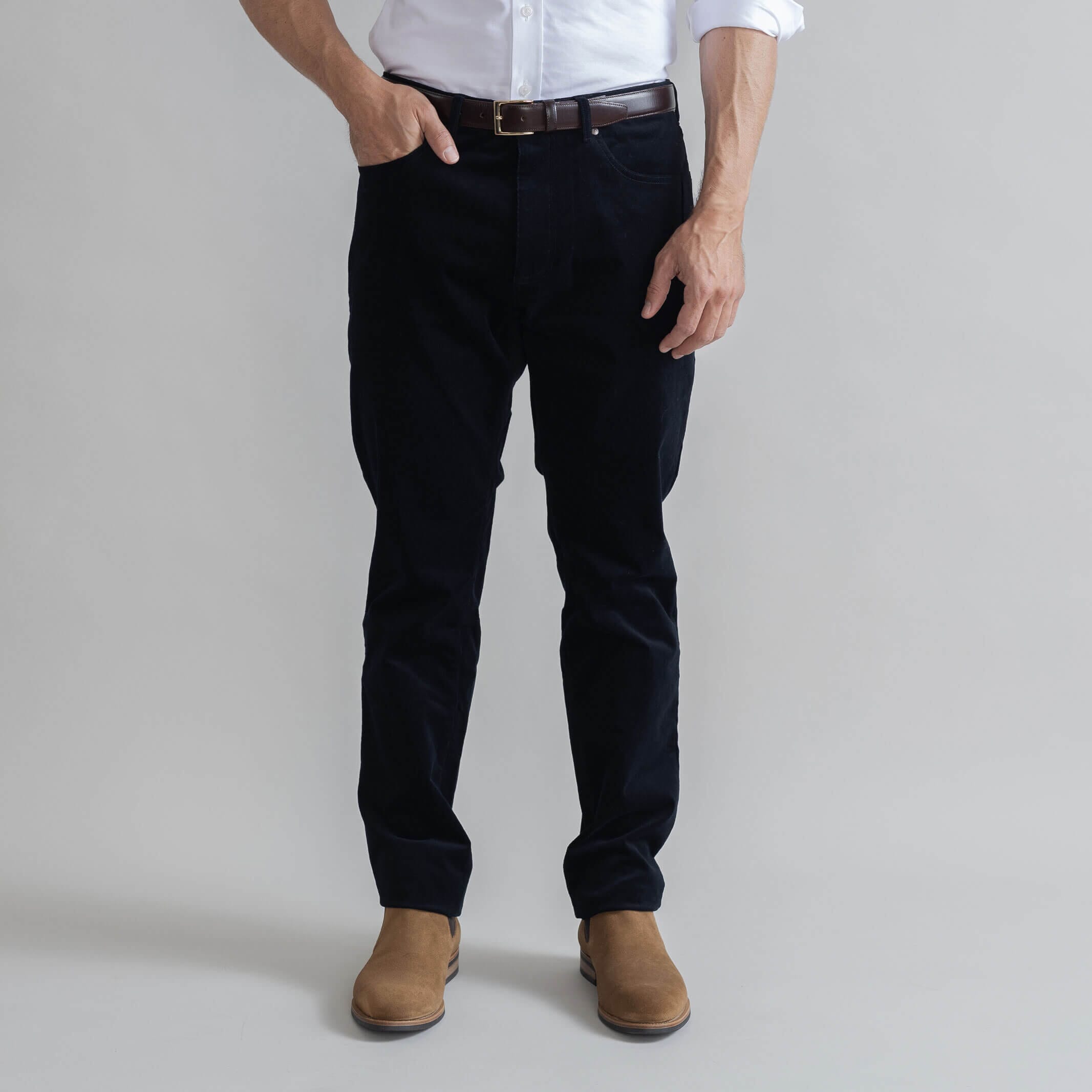 The Navy Corduroy Franklin 5 Pocket Custom Pant Custom Pant- Ledbury