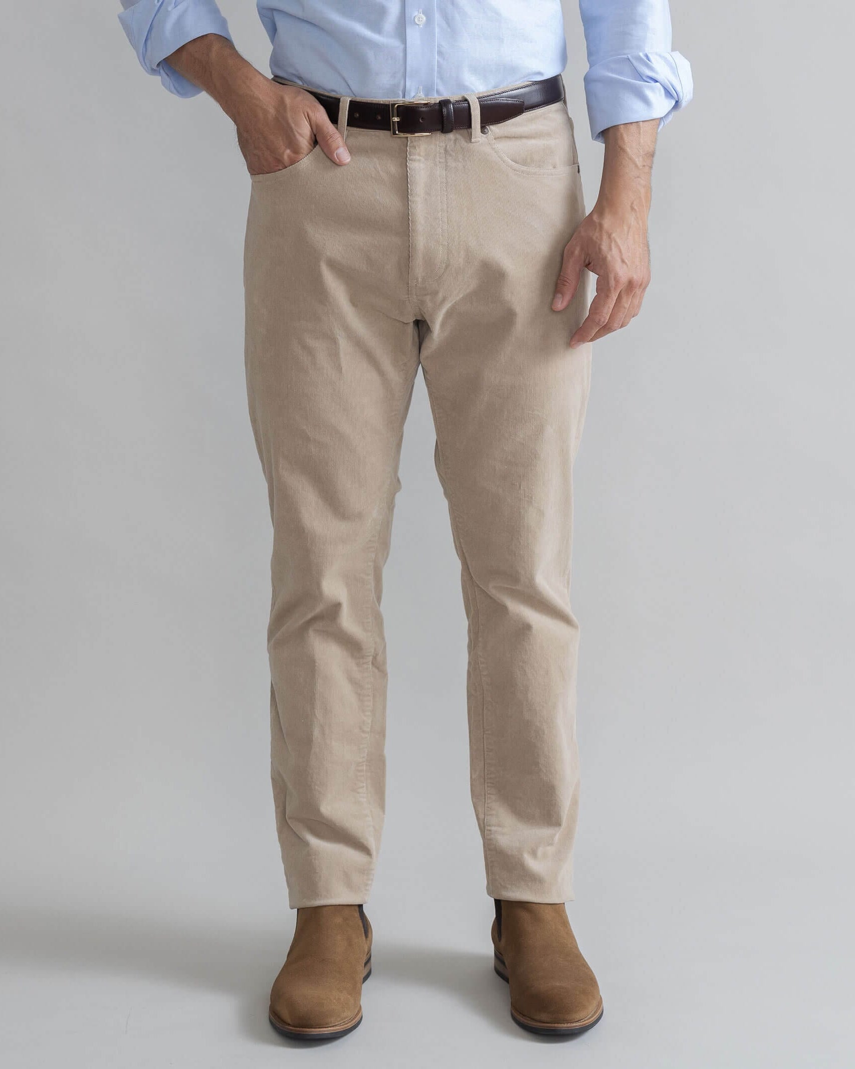 The Tan Corduroy Franklin 5 Pocket Custom Pant Custom Pant- Ledbury