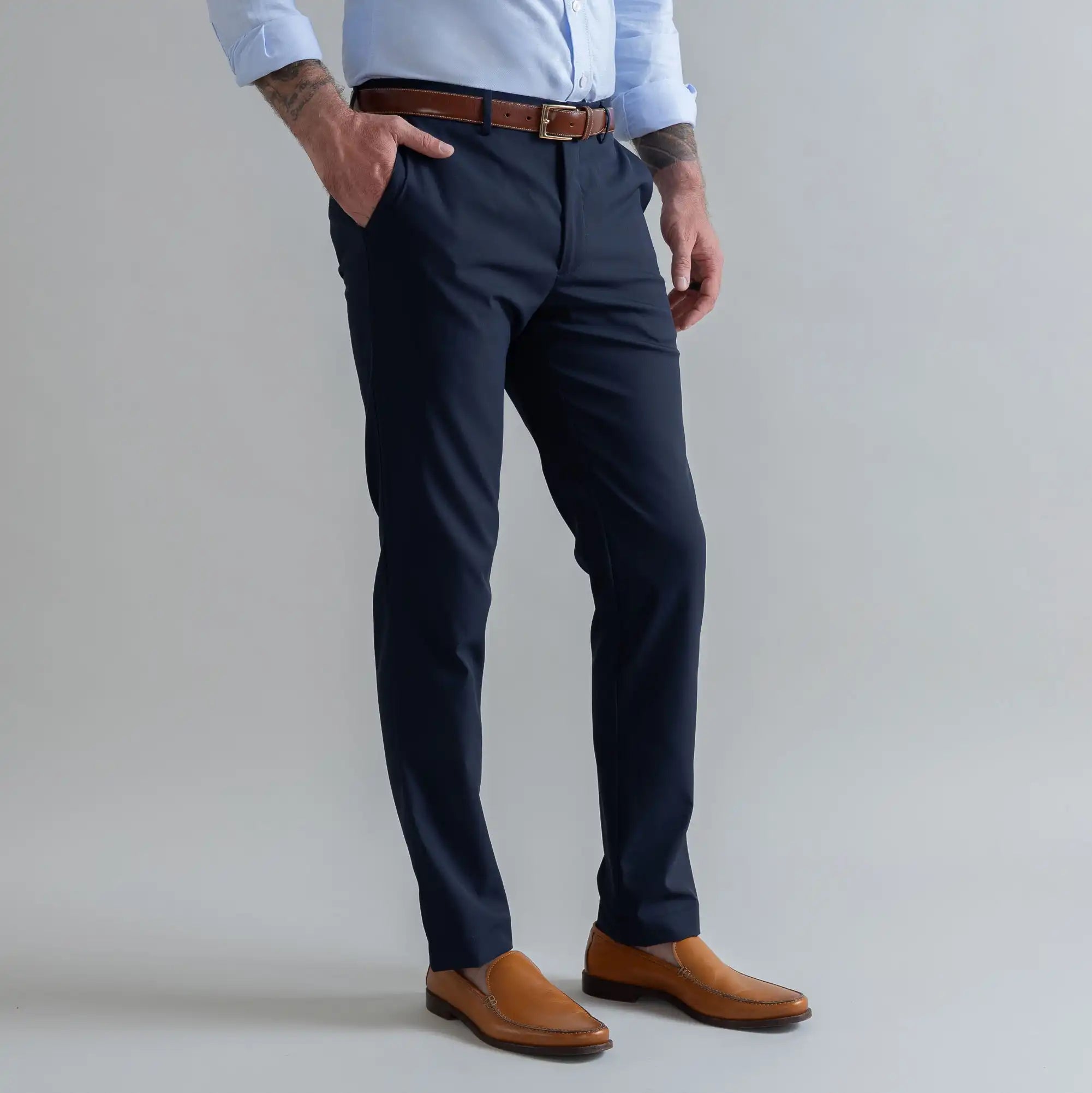 The Navy Performance Richmond Sport Chino Custom Pant Custom Pant- Ledbury