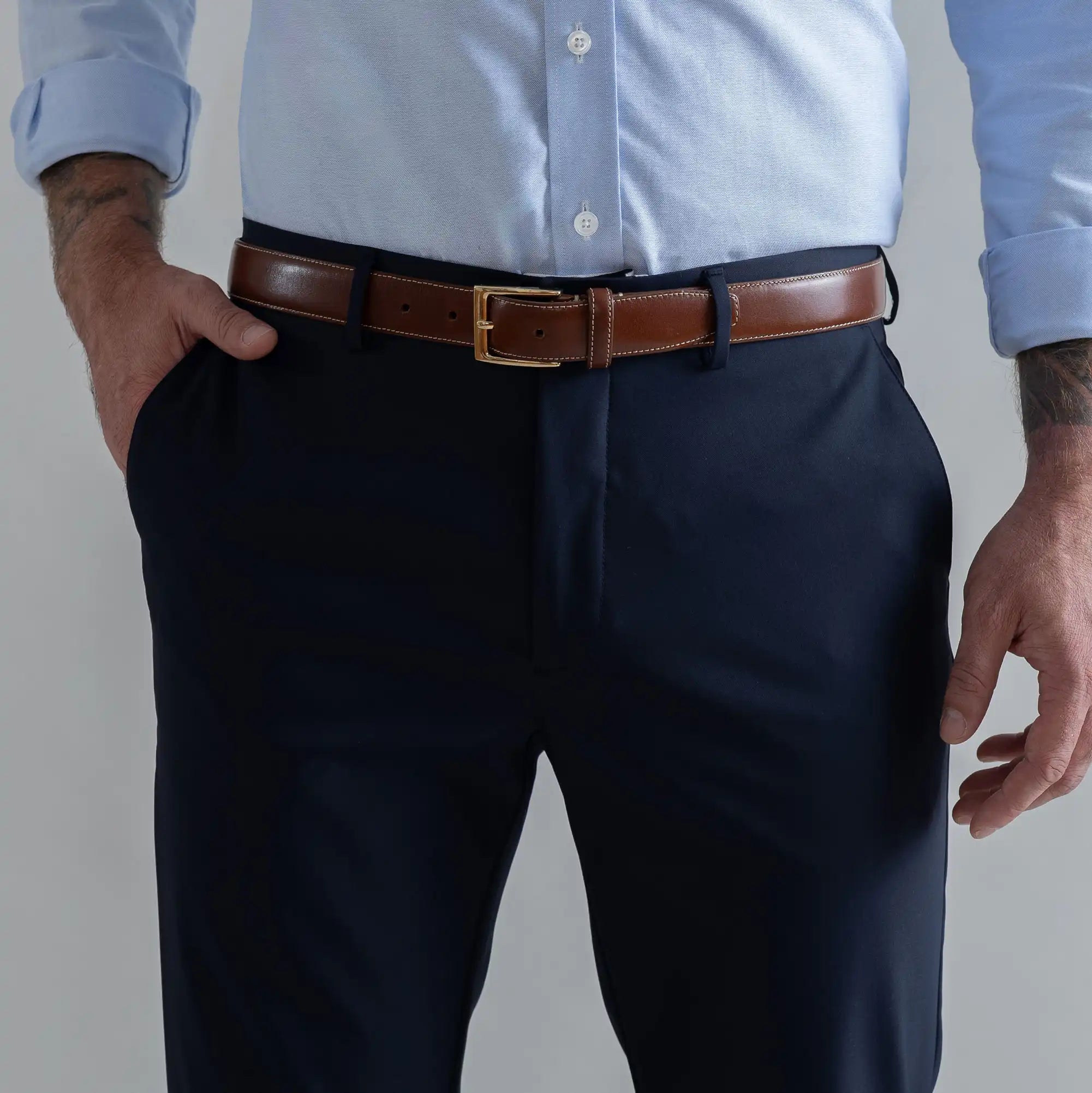 The Navy Performance Richmond Sport Chino Custom Pant Custom Pant- Ledbury