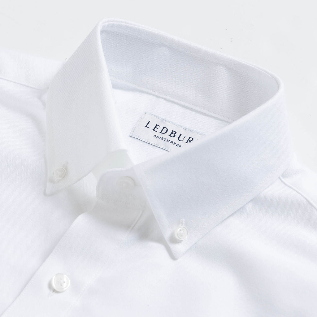 The White Mayfield Oxford Popover Custom Shirt Custom Casual Shirt- Ledbury