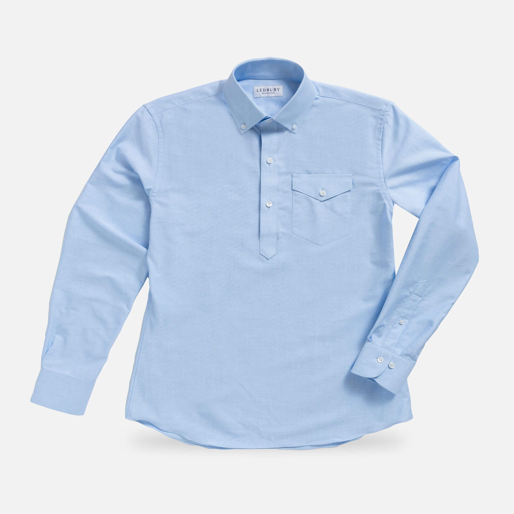 The Light Blue Mayfield Oxford Popover Custom Shirt Custom Casual Shirt- Ledbury