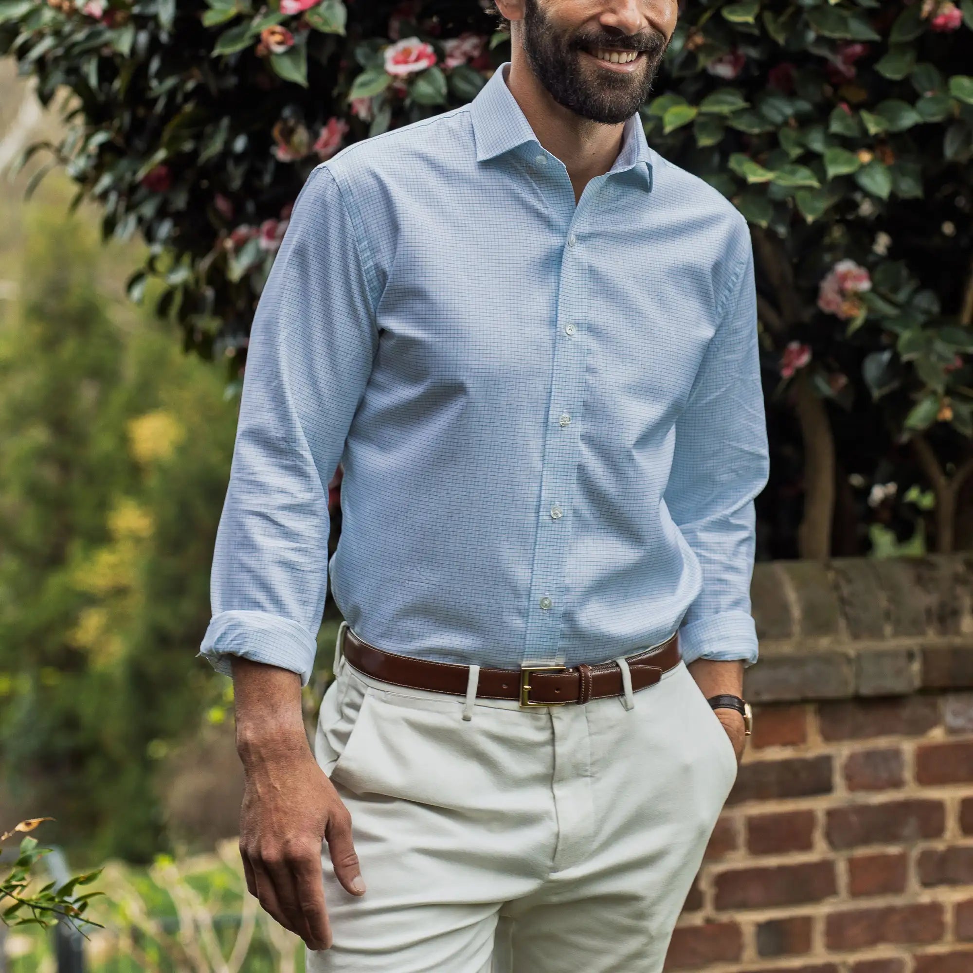 The Leaf Kentland Check Custom Shirt Custom Dress Shirt- Ledbury