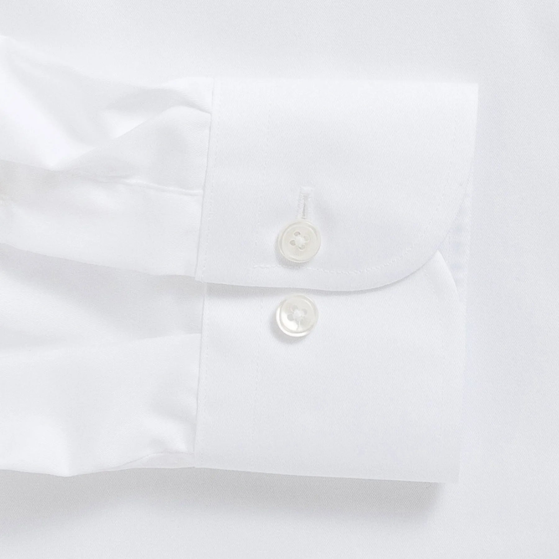 The White Madison Fine Twill with French Placket Custom Shirt Custom Dress Shirt- Ledbury