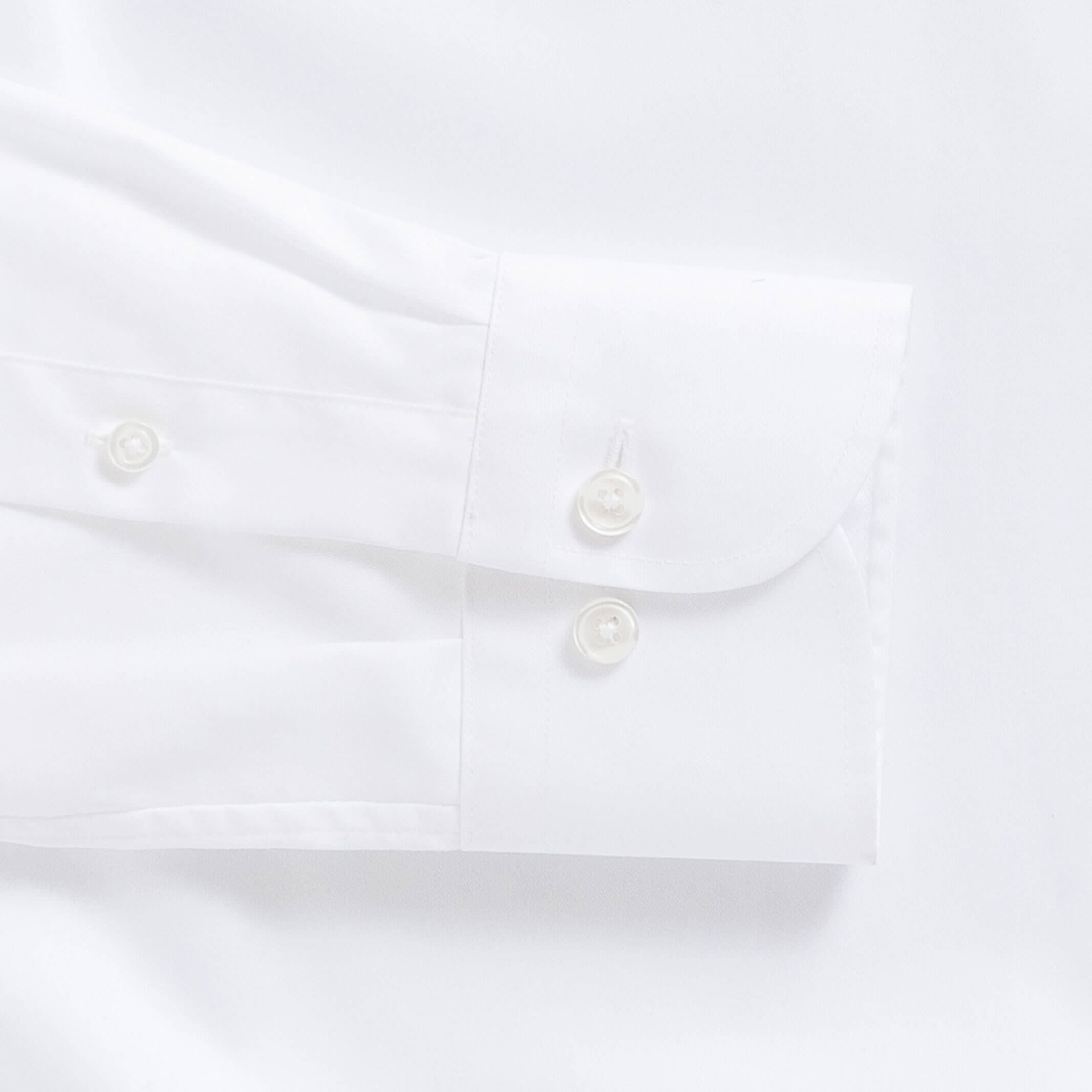 The White Madison Fine Twill Custom Shirt Custom Dress Shirt- Ledbury