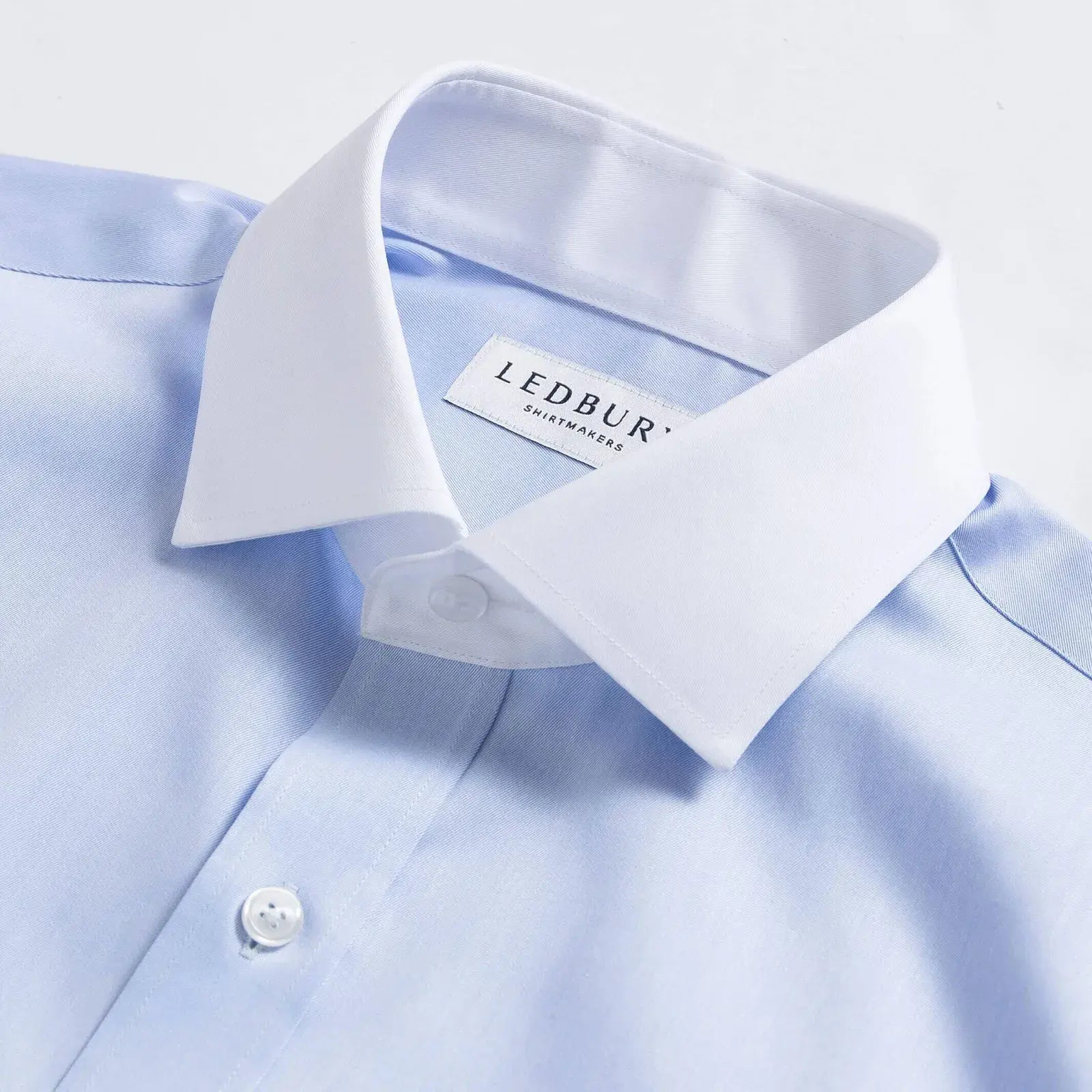 The Blue Madison Winchester Collar Custom Shirt Custom Dress Shirt- Ledbury