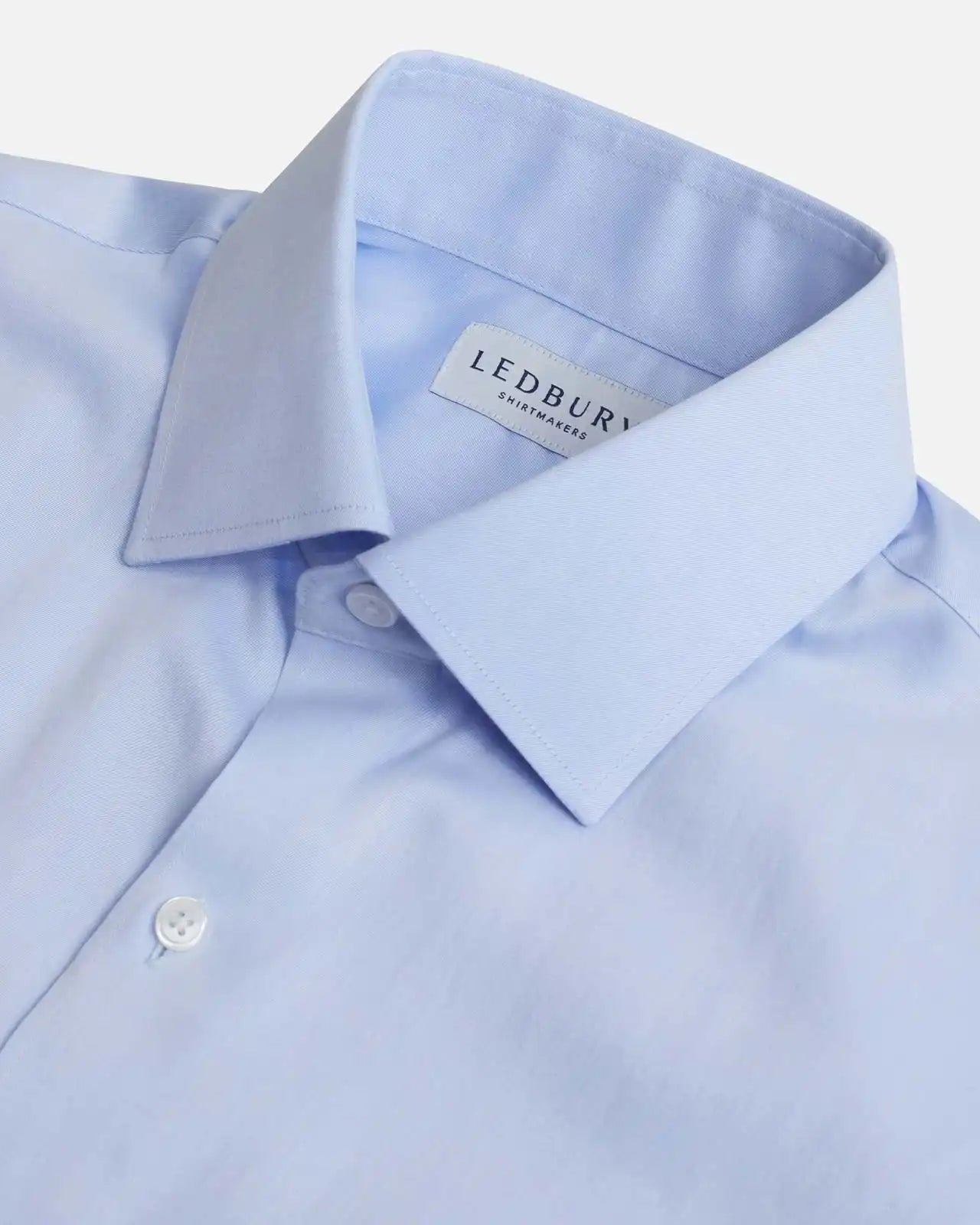 The Blue Madison Fine Twill with French Placket Custom Shirt Custom Dress Shirt- Ledbury
