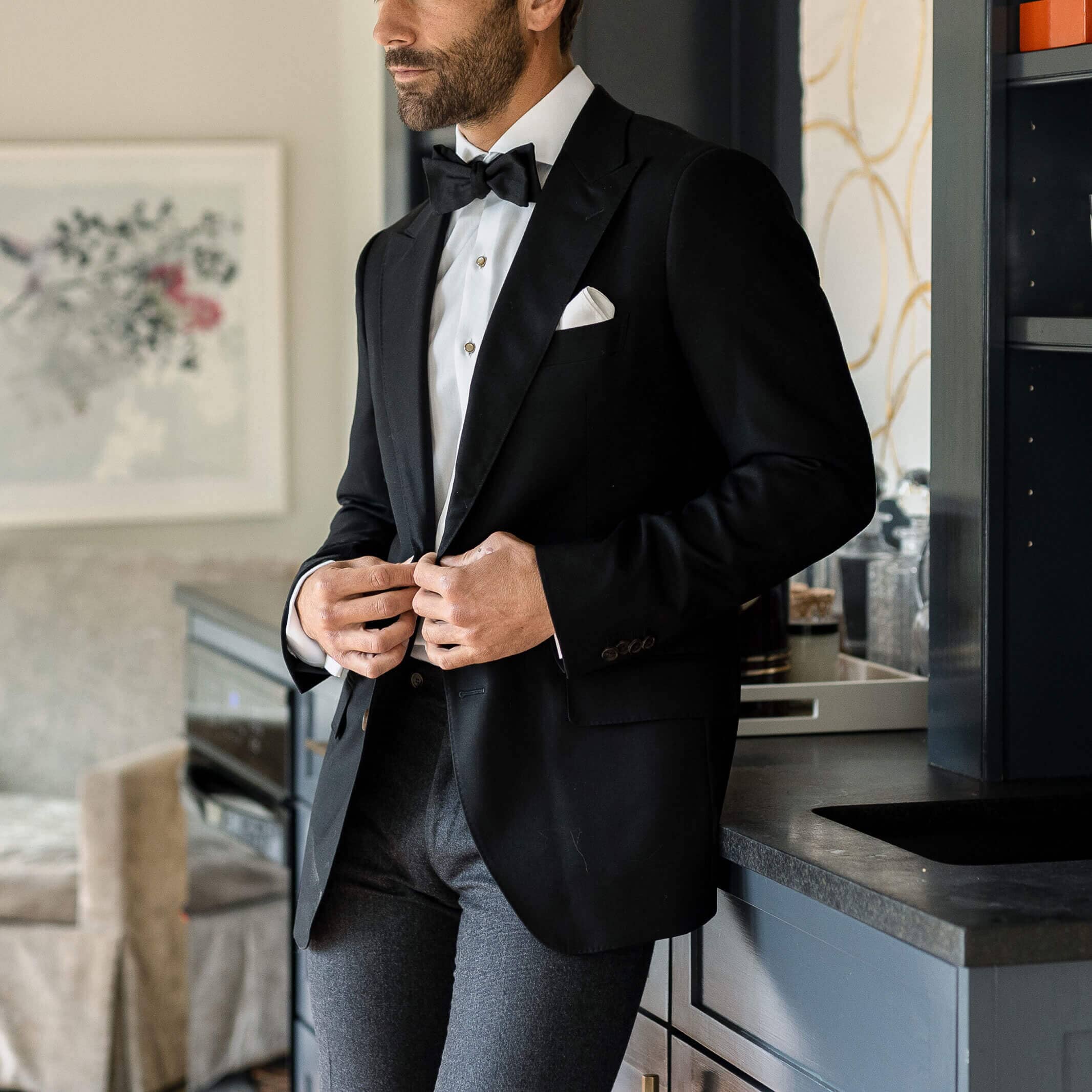 The White Sanders Tuxedo Non Iron Custom Shirt Custom Dress Shirt- Ledbury