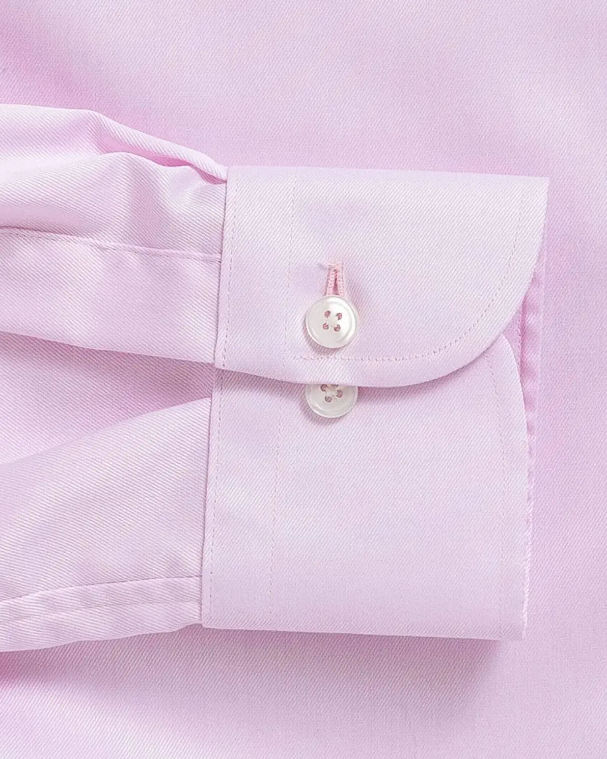 Pink shirt sleeve and cuff detail - non-iron custom dress shirt