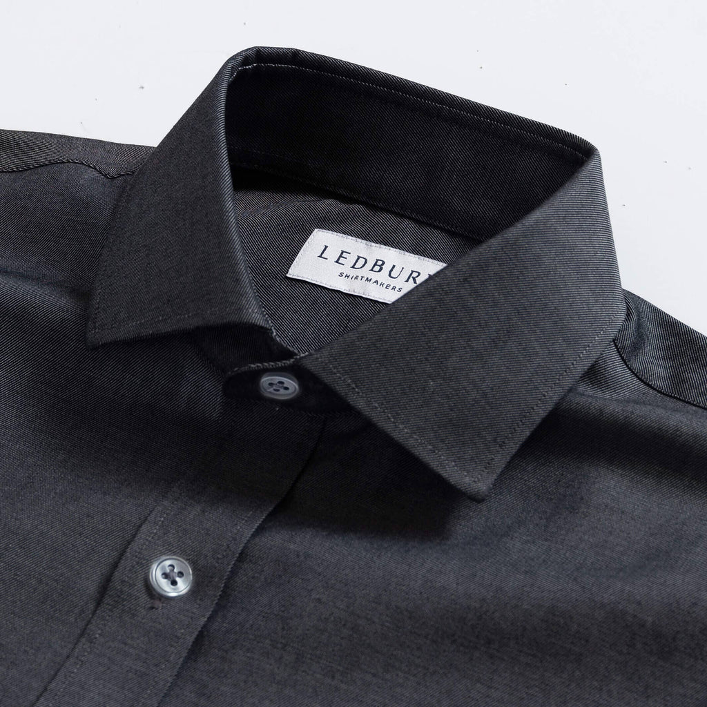 The Charcoal Sanders Non Iron Fine Twill Custom Shirt Custom Dress Shirt- Ledbury
