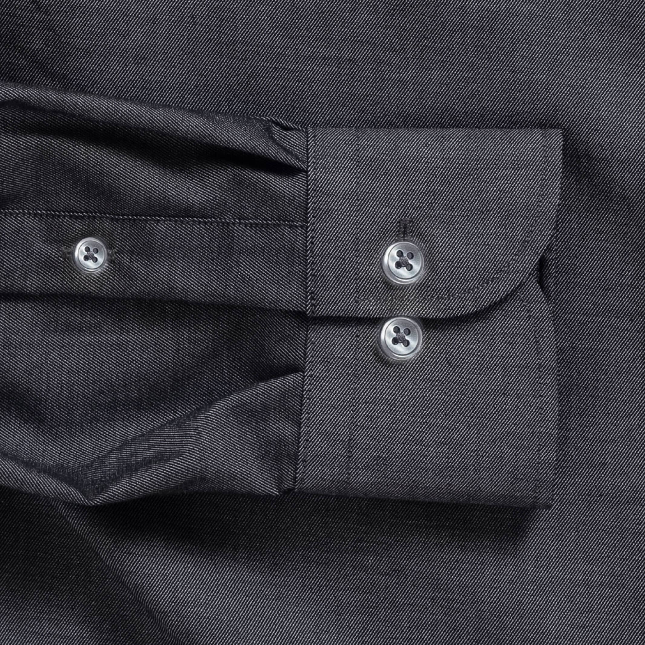 The Charcoal Sanders Non Iron Fine Twill Custom Shirt Custom Dress Shirt- Ledbury