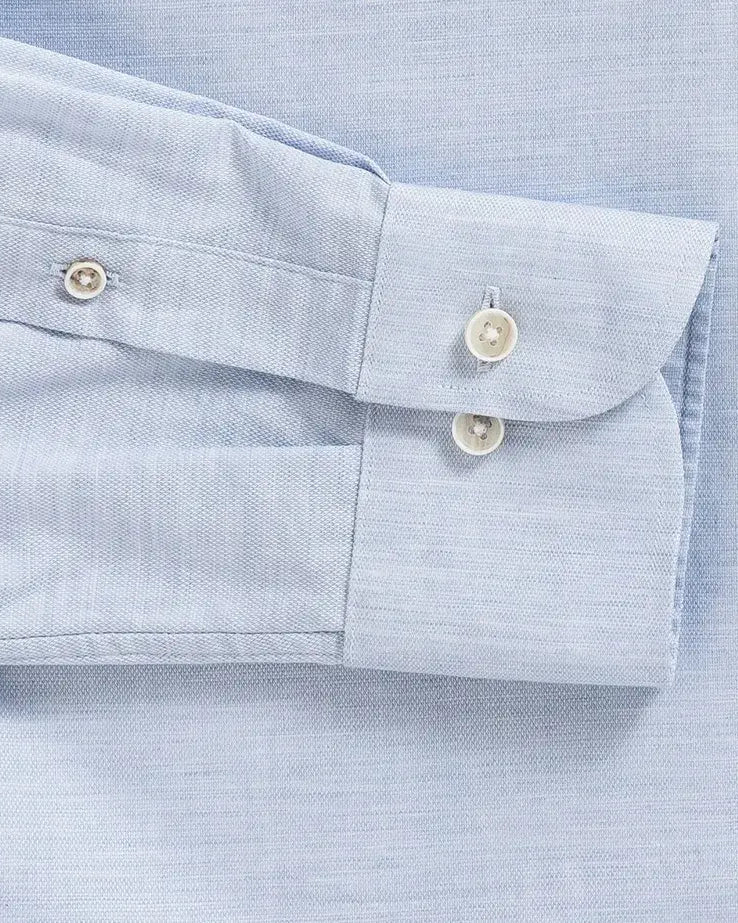 The Light Blue Brompton Mouline Custom Shirt Custom Dress Shirt- Ledbury