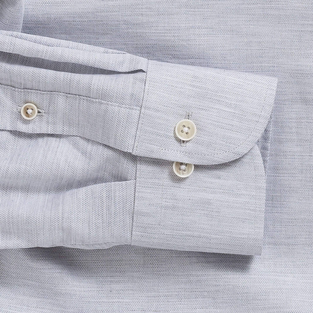 The Light Grey Brompton Mouline Custom Shirt Custom Dress Shirt- Ledbury