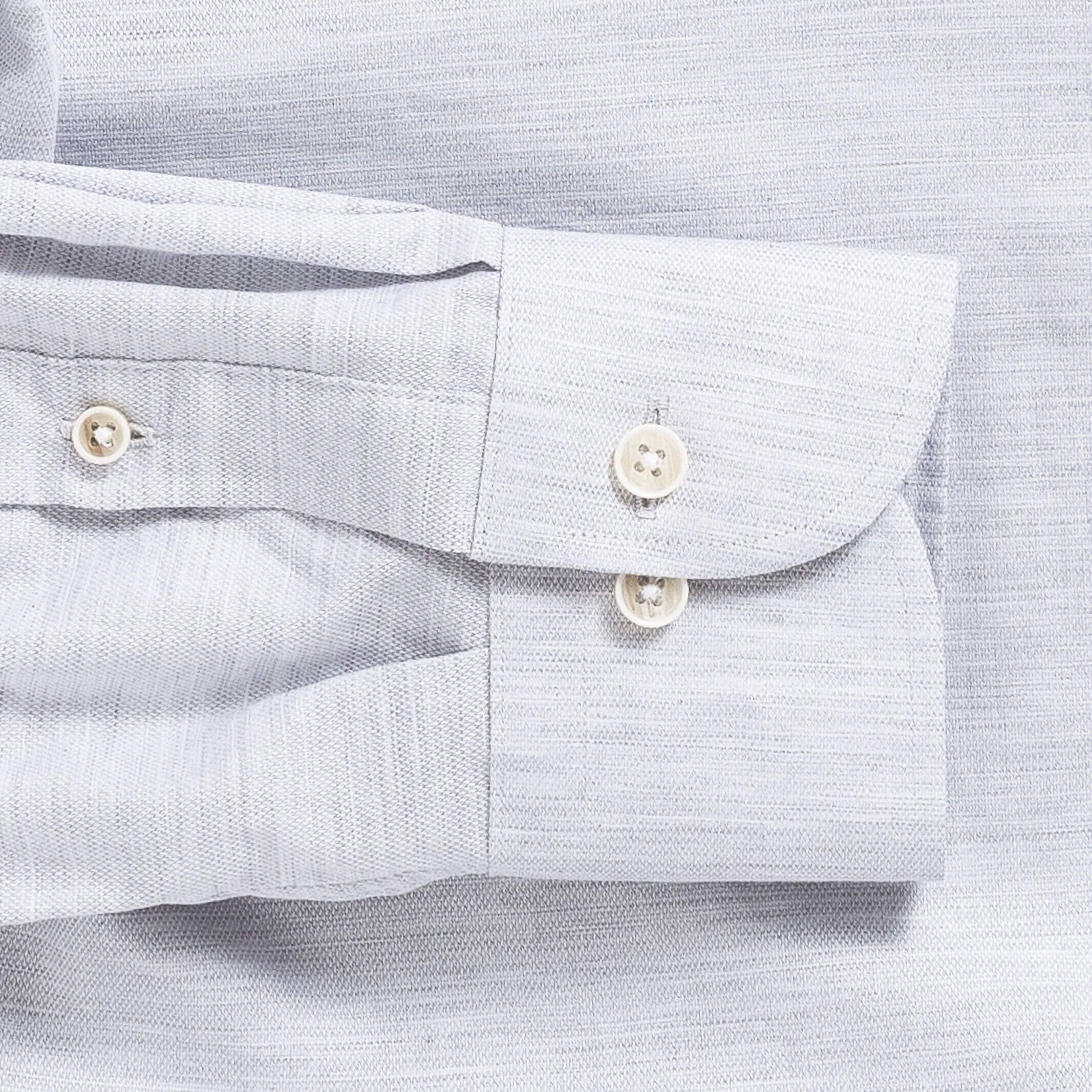 The Light Grey Brompton Mouline Custom Shirt Custom Dress Shirt- Ledbury