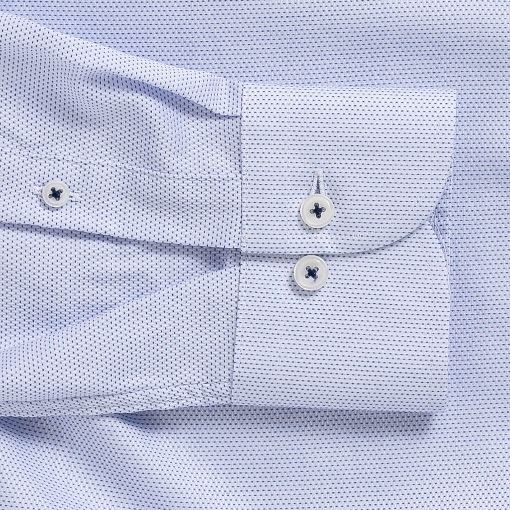 The Light Blue Albright Dot Custom Shirt Custom Dress Shirt- Ledbury
