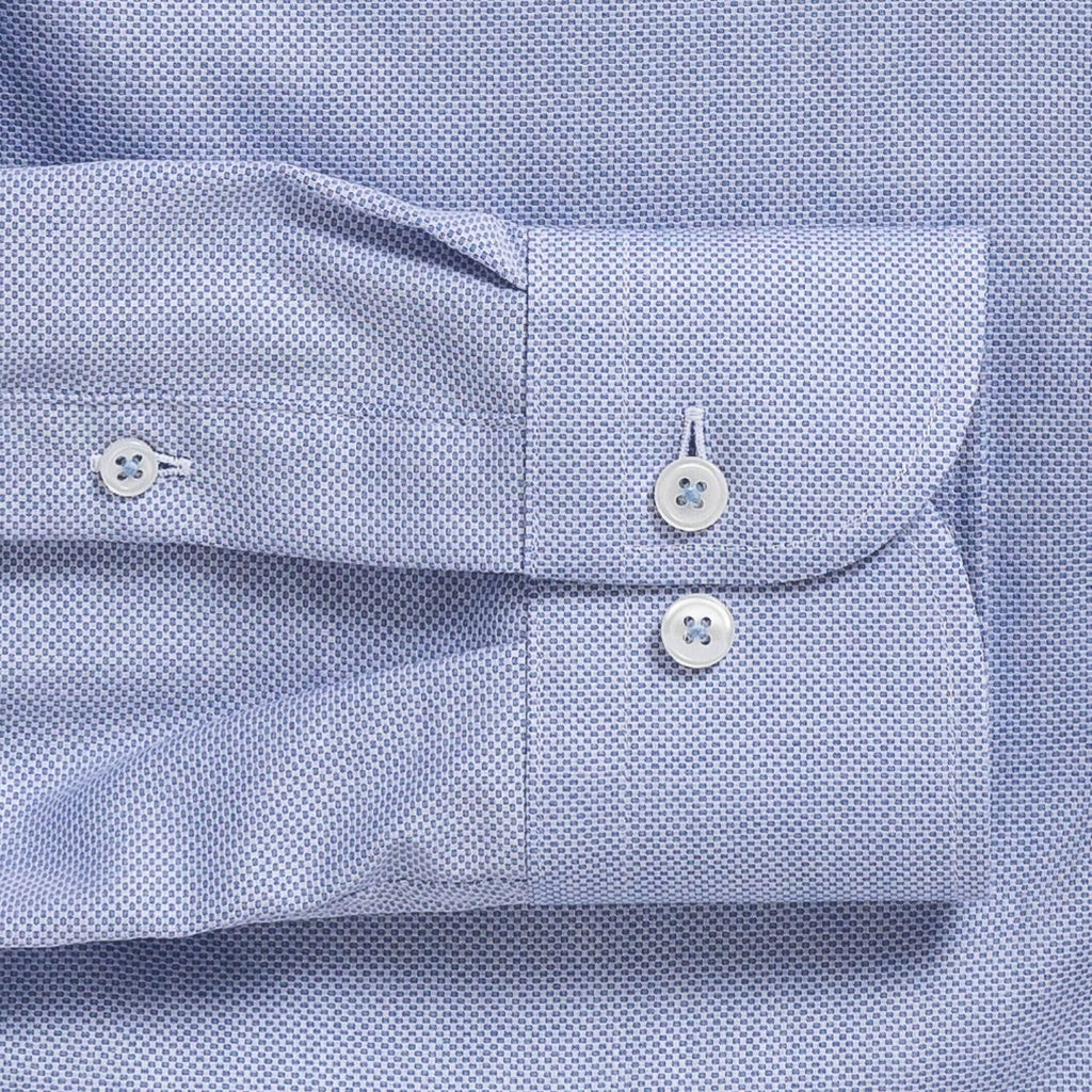 The Light Blue Caven Textured Weave Custom Shirt Custom Dress Shirt- Ledbury