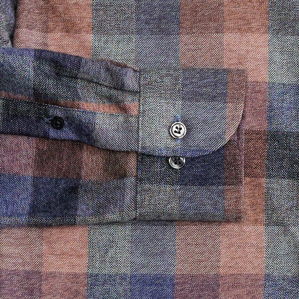 The Apricot Hartmann Flannel Custom Shirt Custom Casual Shirt- Ledbury