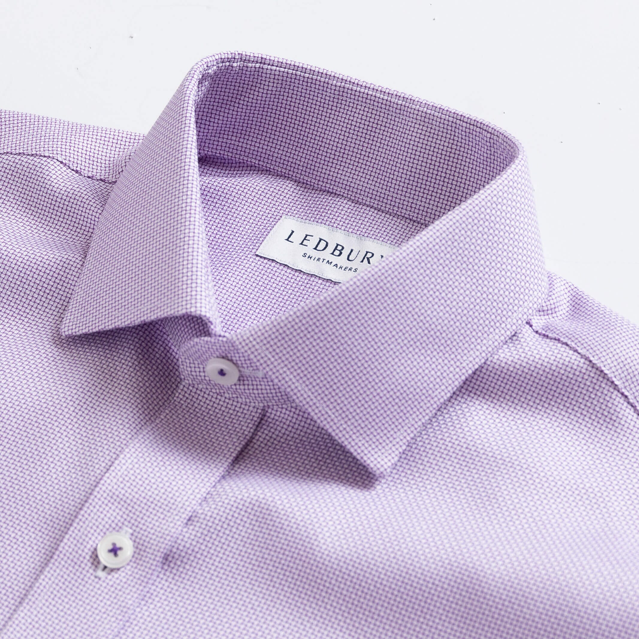 The Purple Alston Non Iron Dobby Custom Shirt Custom Dress Shirt- Ledbury