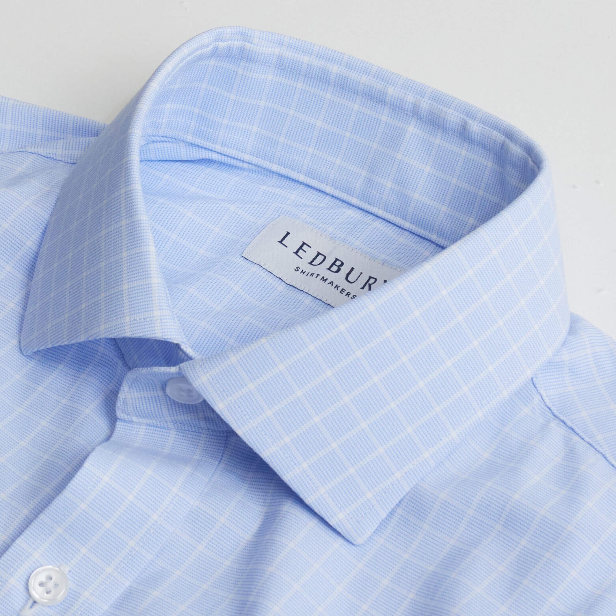 The Light Blue Winford Performance Twill Custom Shirt Custom Dress Shirt- Ledbury