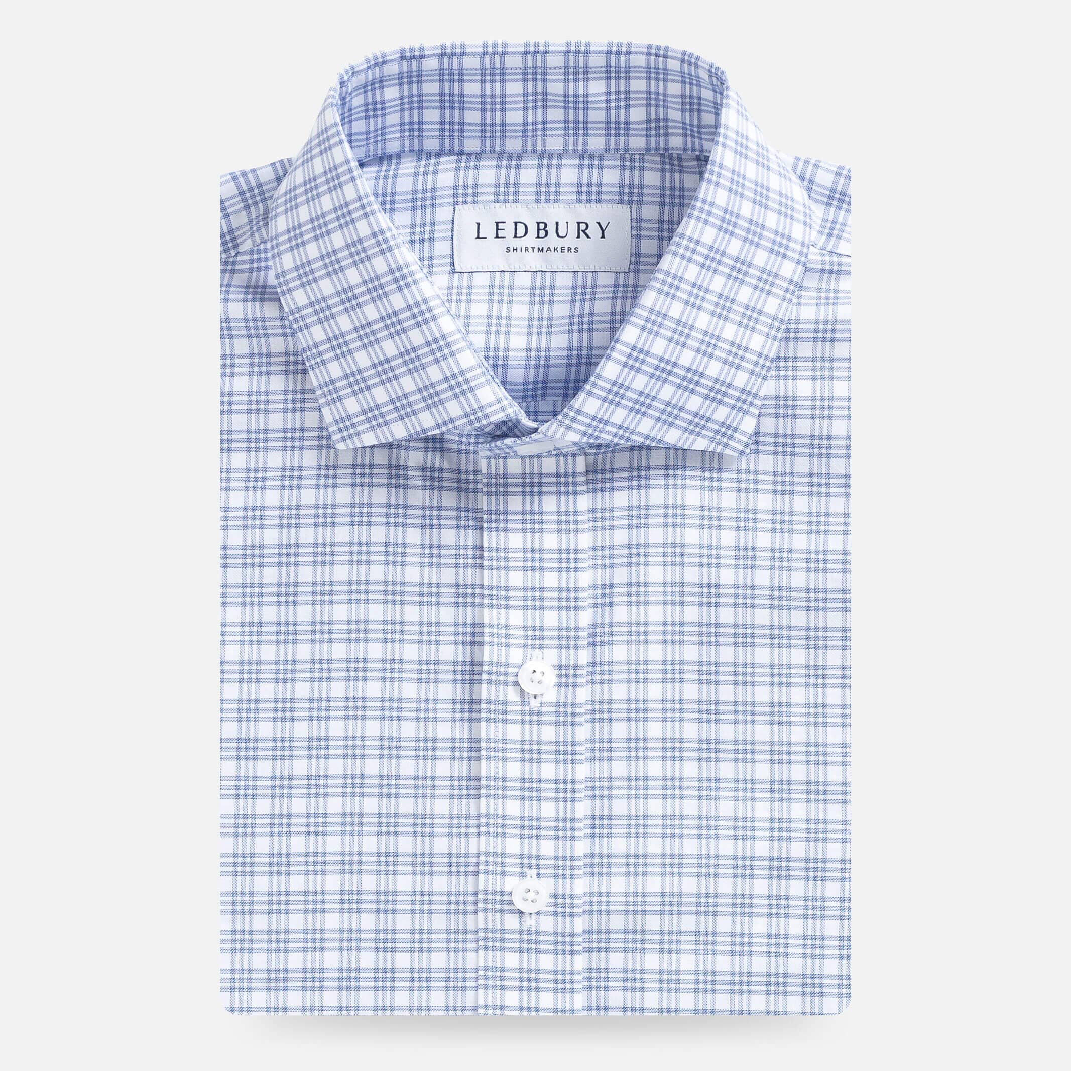 The Blue Nobleman Plaid Custom Shirt Custom Casual Shirt- Ledbury