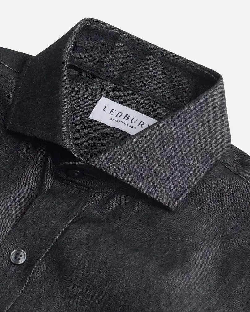 The Washed Black Slater Denim Custom Shirt Custom Casual Shirt- Ledbury