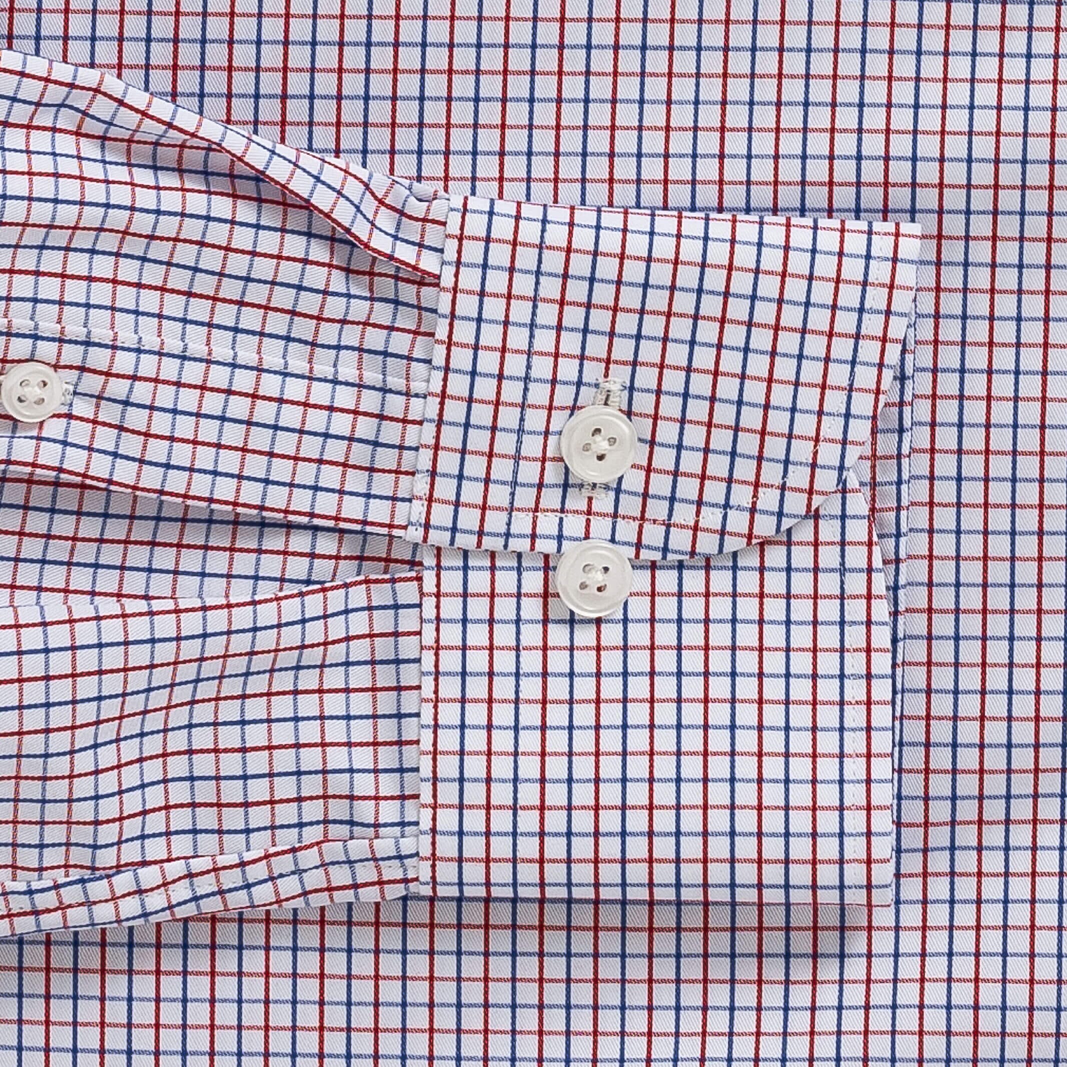 The Red Hughes Check Custom Shirt Custom Dress Shirt- Ledbury