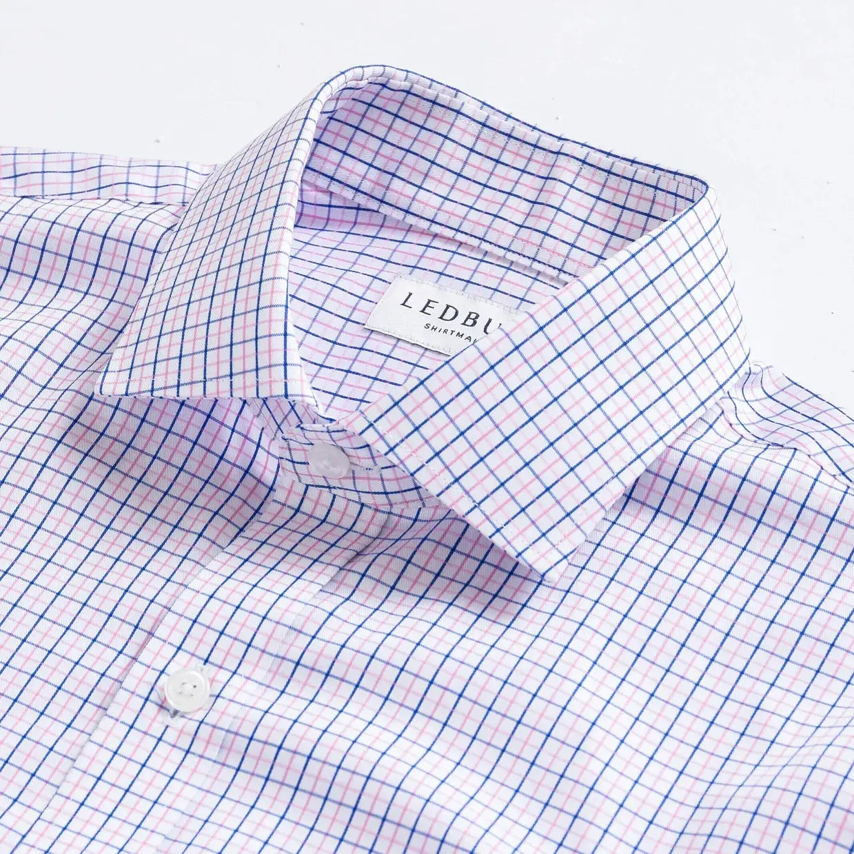 The Pink Hughes Check Custom Shirt Custom Dress Shirt- Ledbury