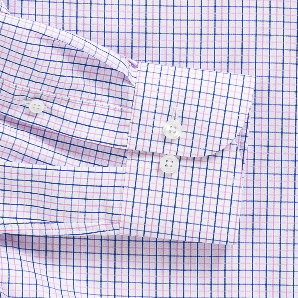 The Pink Hughes Check Custom Shirt Custom Dress Shirt- Ledbury