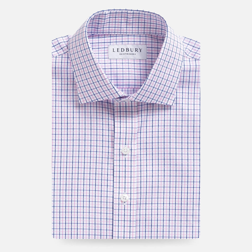 The Pink Hughes Check Custom Shirt Custom Dress Shirt- Ledbury