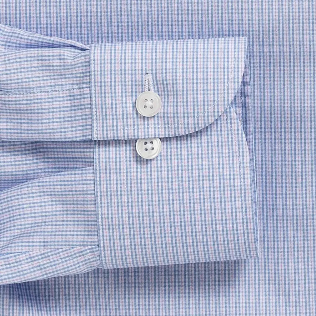 The Light Pink Kent Tattersall Custom Shirt Custom Dress Shirt- Ledbury